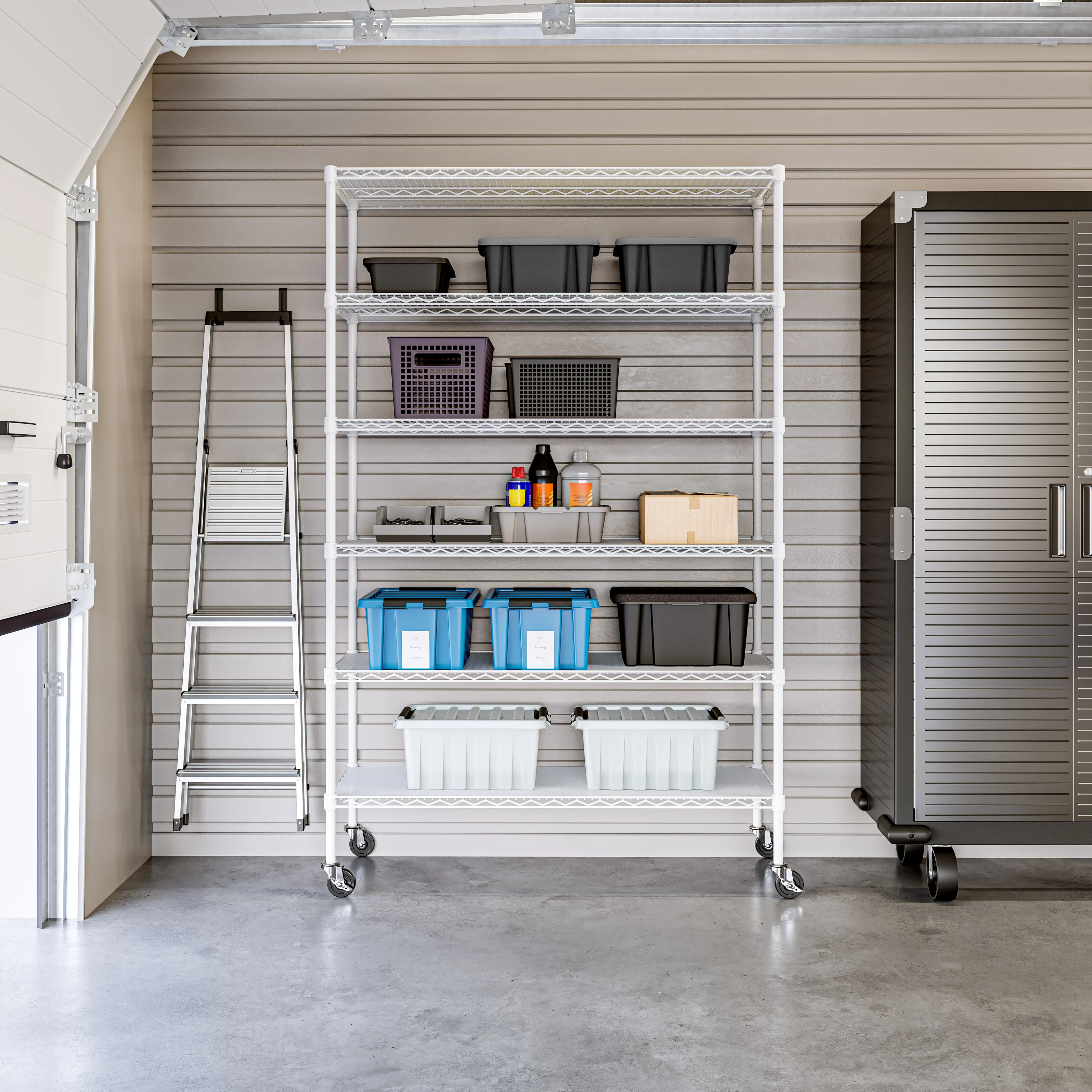 UltraDurable® 6-Tier NSF-Certified Steel Shelving with Shelf Liners - Image 43