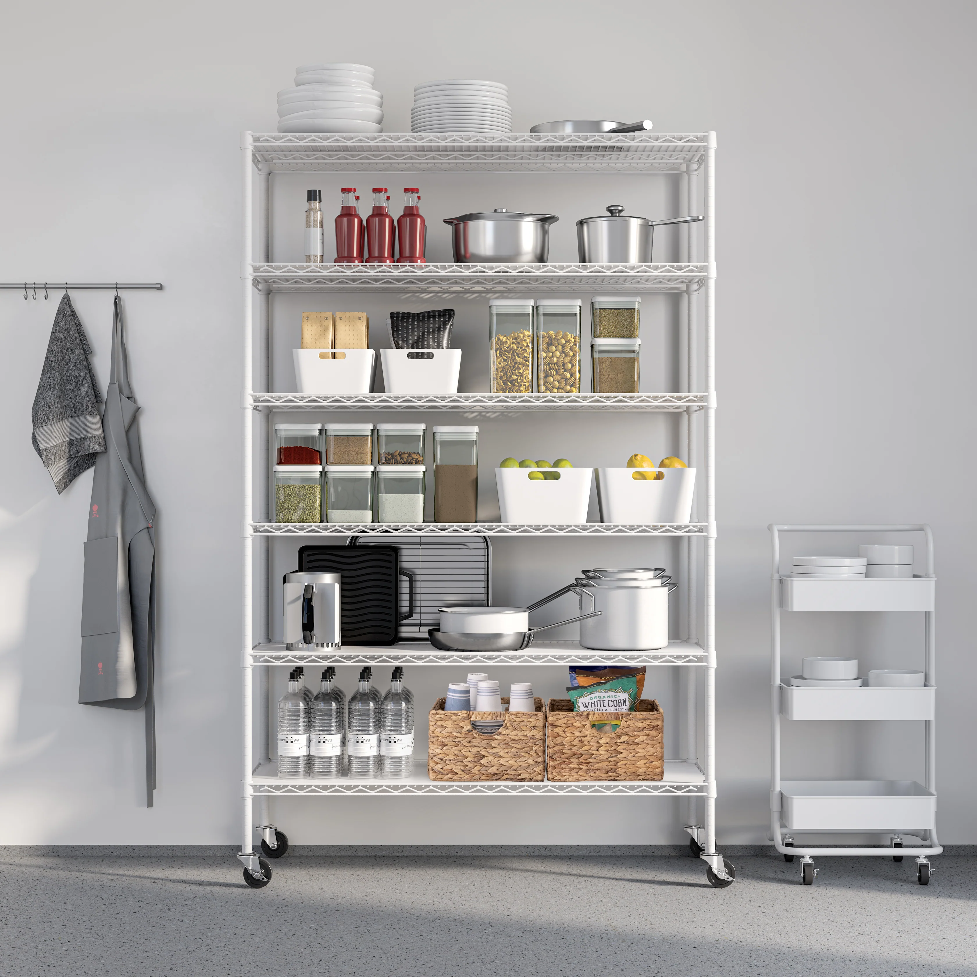 UltraDurable® 6-Tier NSF-Certified Steel Shelving with Shelf Liners - Image 46