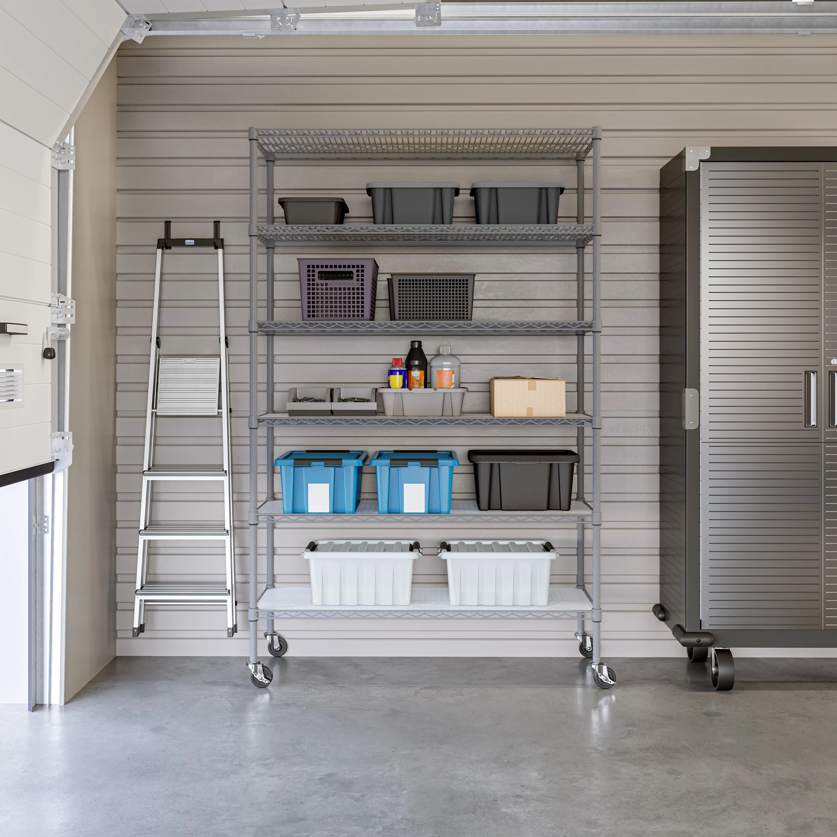 UltraDurable® 6-Tier NSF-Certified Steel Shelving with Shelf Liners - Image 9