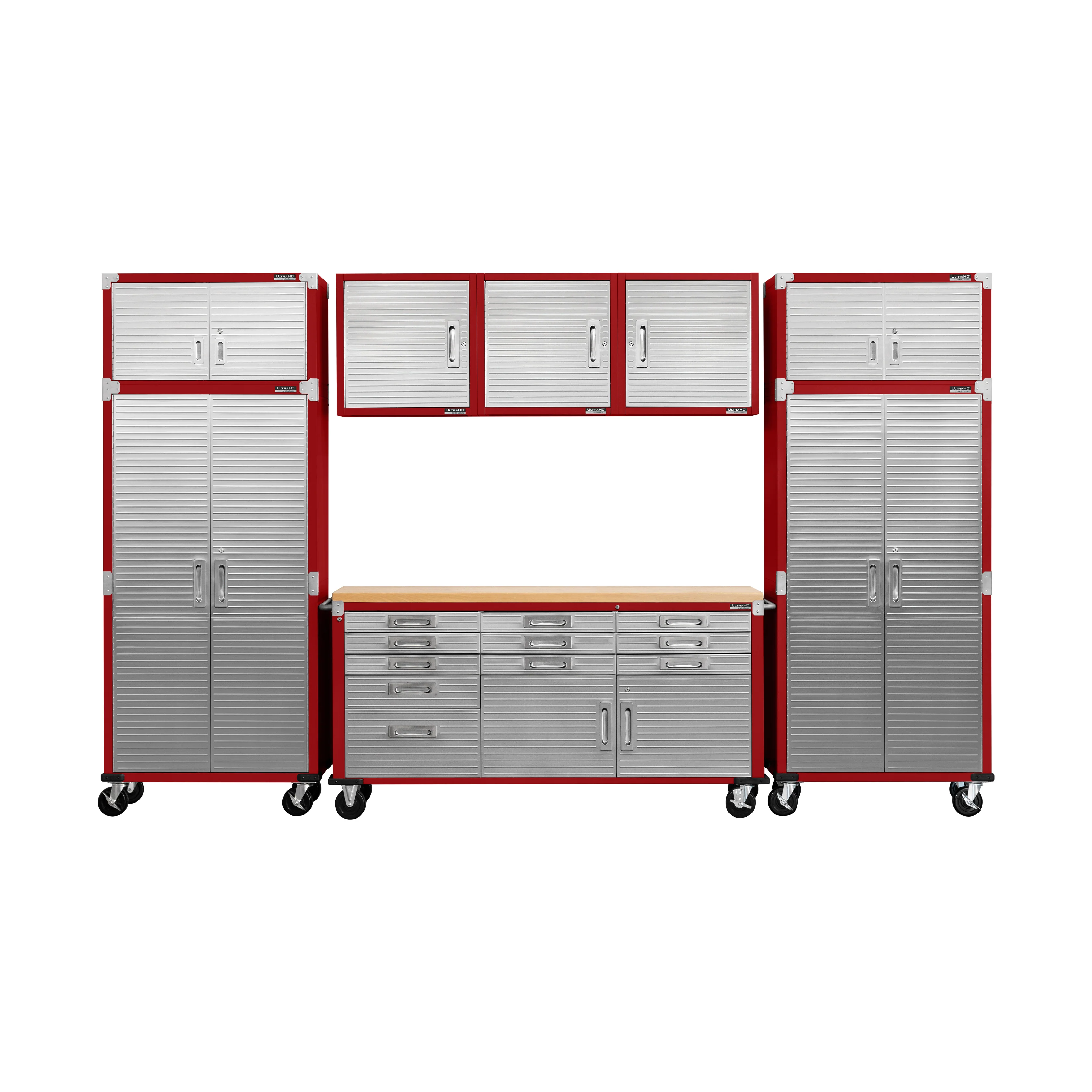UltraHD® 8-Piece Storage Cabinet System with Rolling Workbench - Image 10