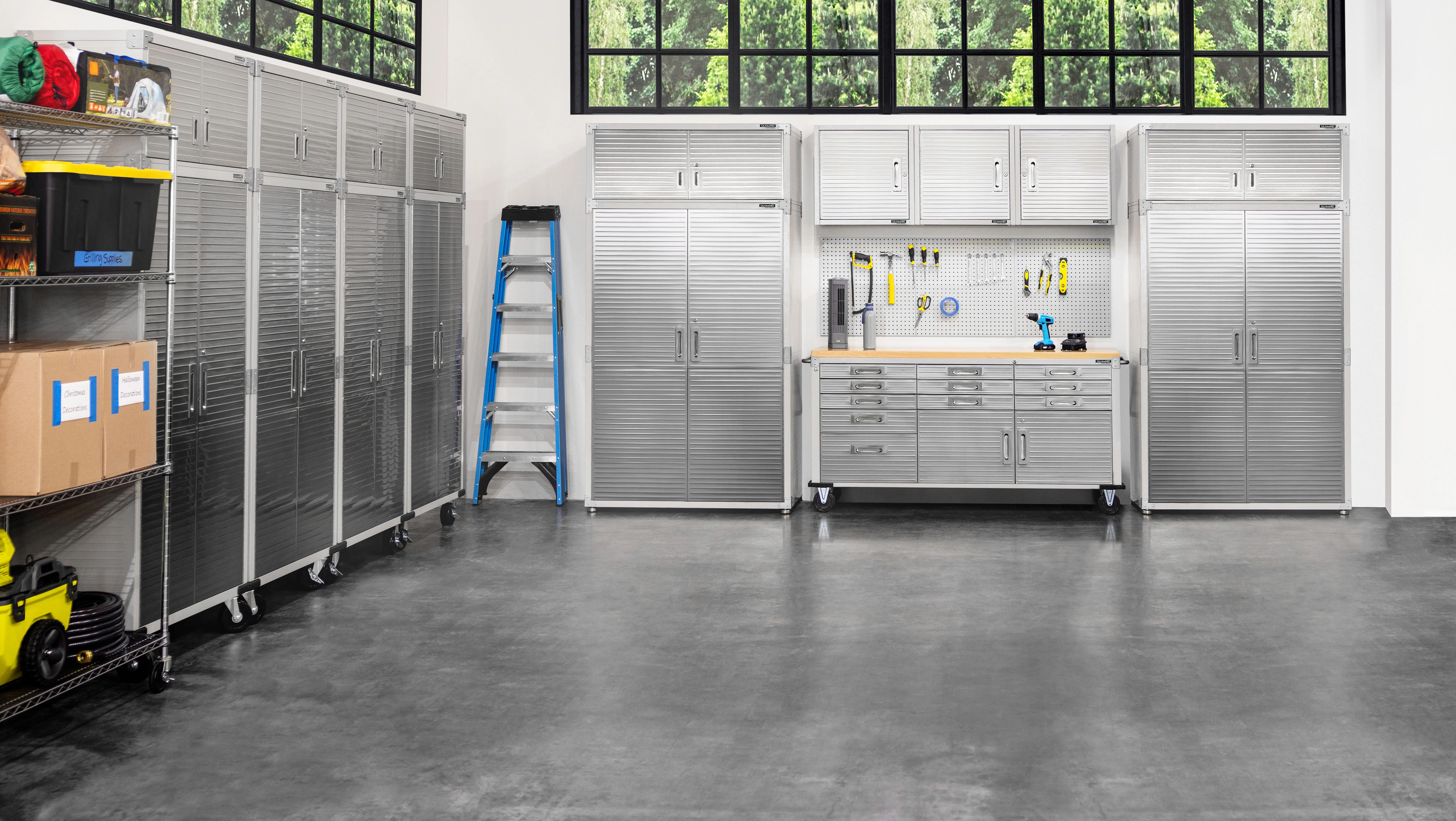 UltraHD® 8-Piece Storage Cabinet System with Rolling Workbench - Image 41