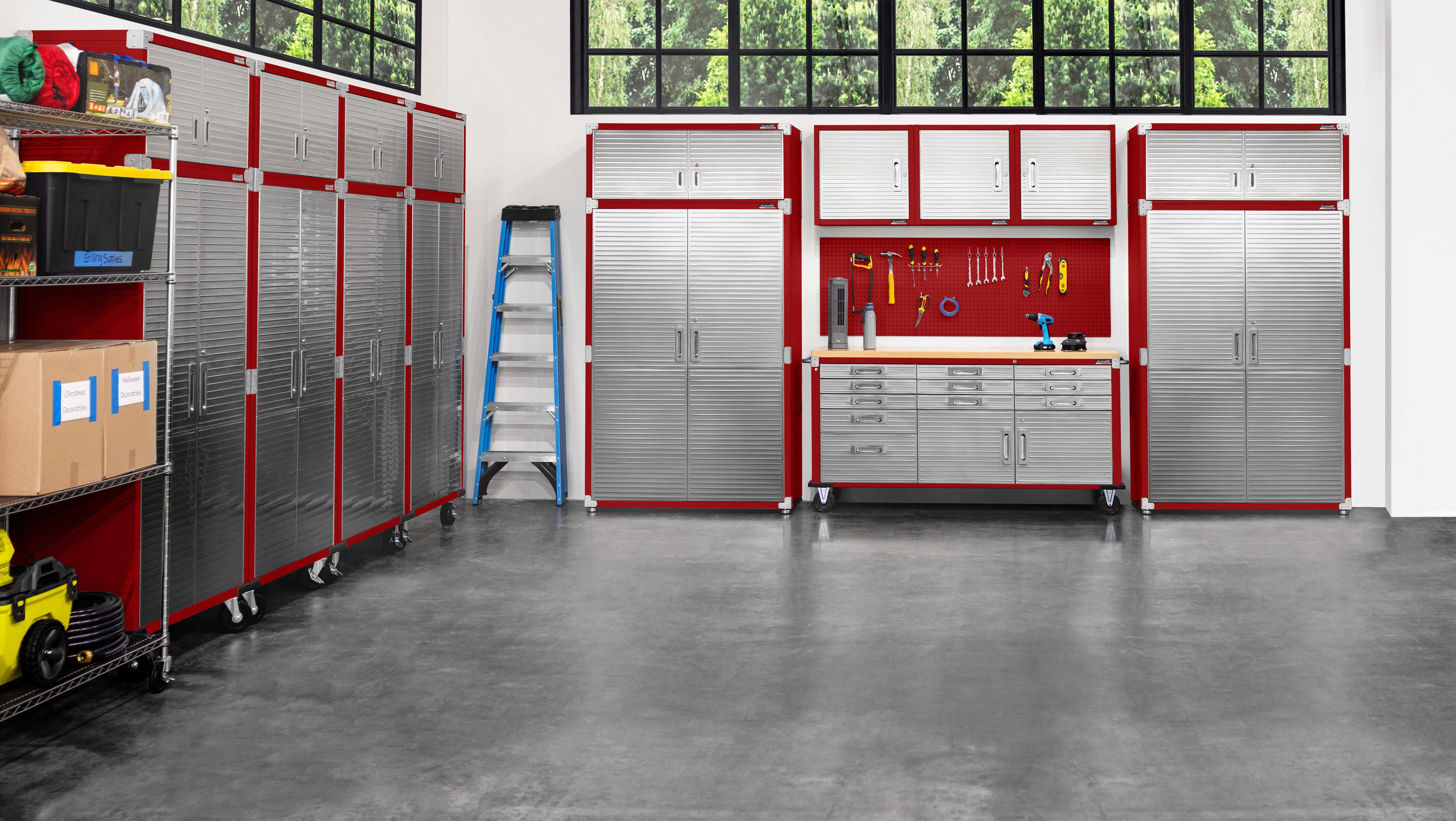 UltraHD® 8-Piece Storage Cabinet System with Rolling Workbench - Image 42