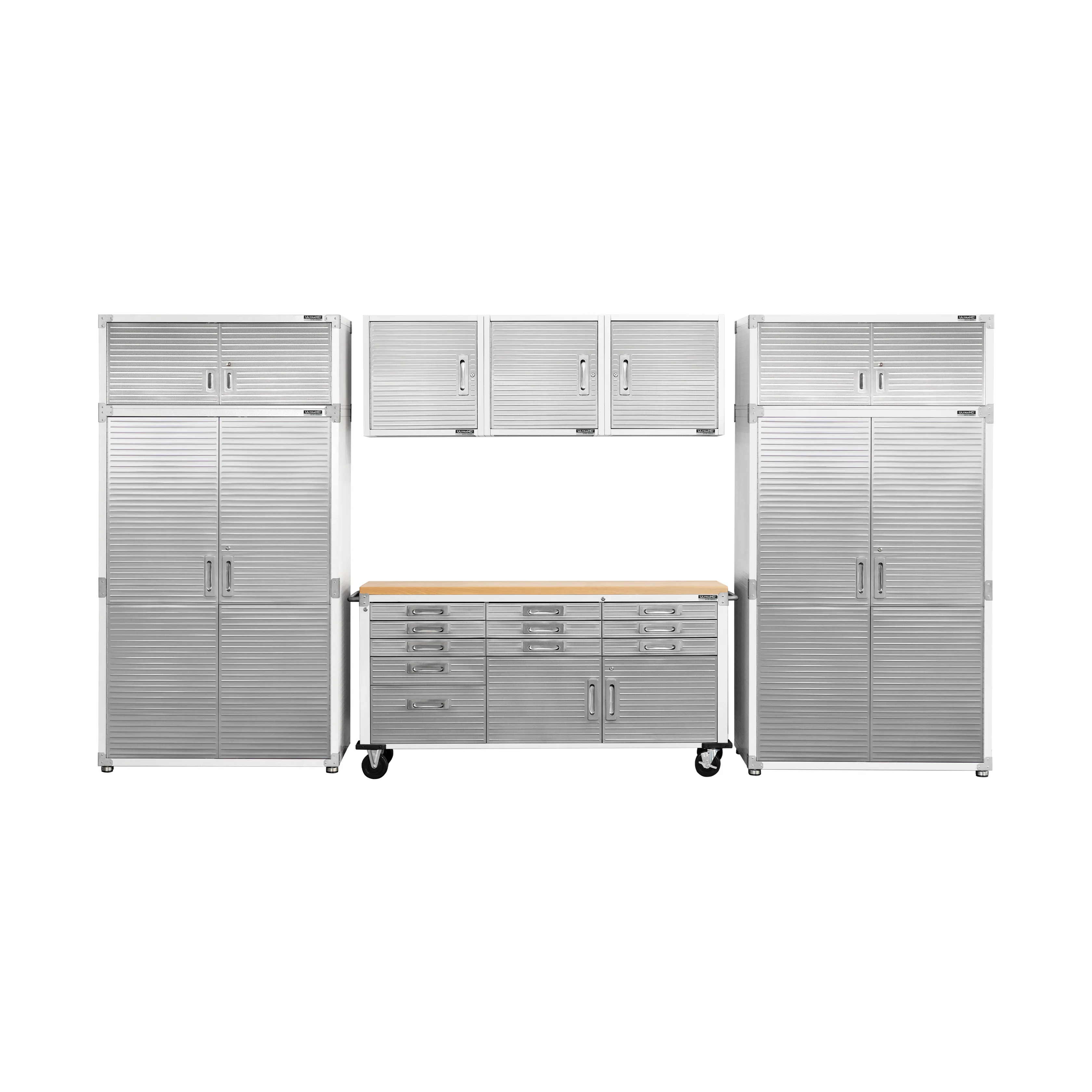 UltraHD® 8-Piece Storage Cabinet System with Rolling Workbench - Image 6