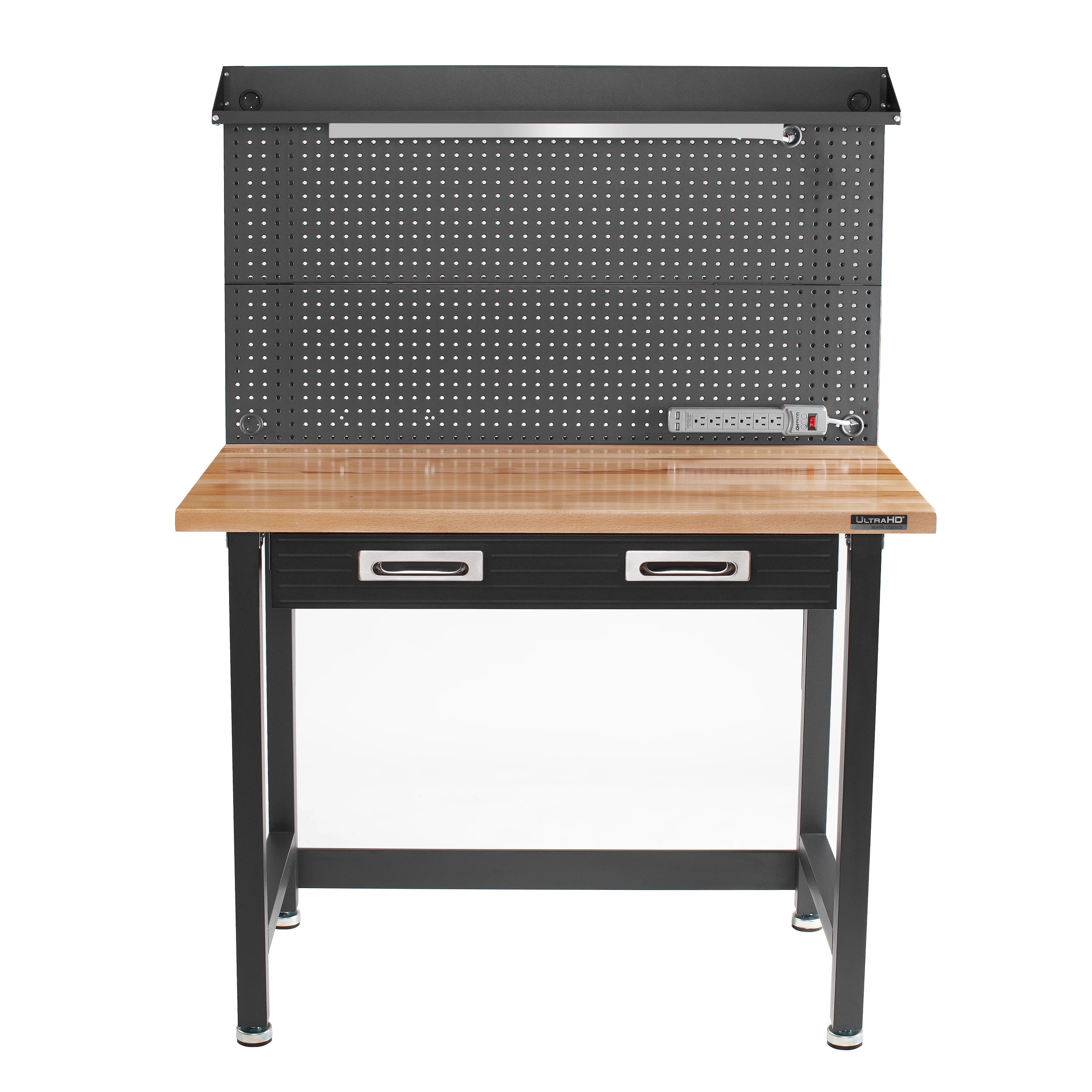 UltraHD® Lighted Workcenter w/ Wood Top and Pegboard - Image 15