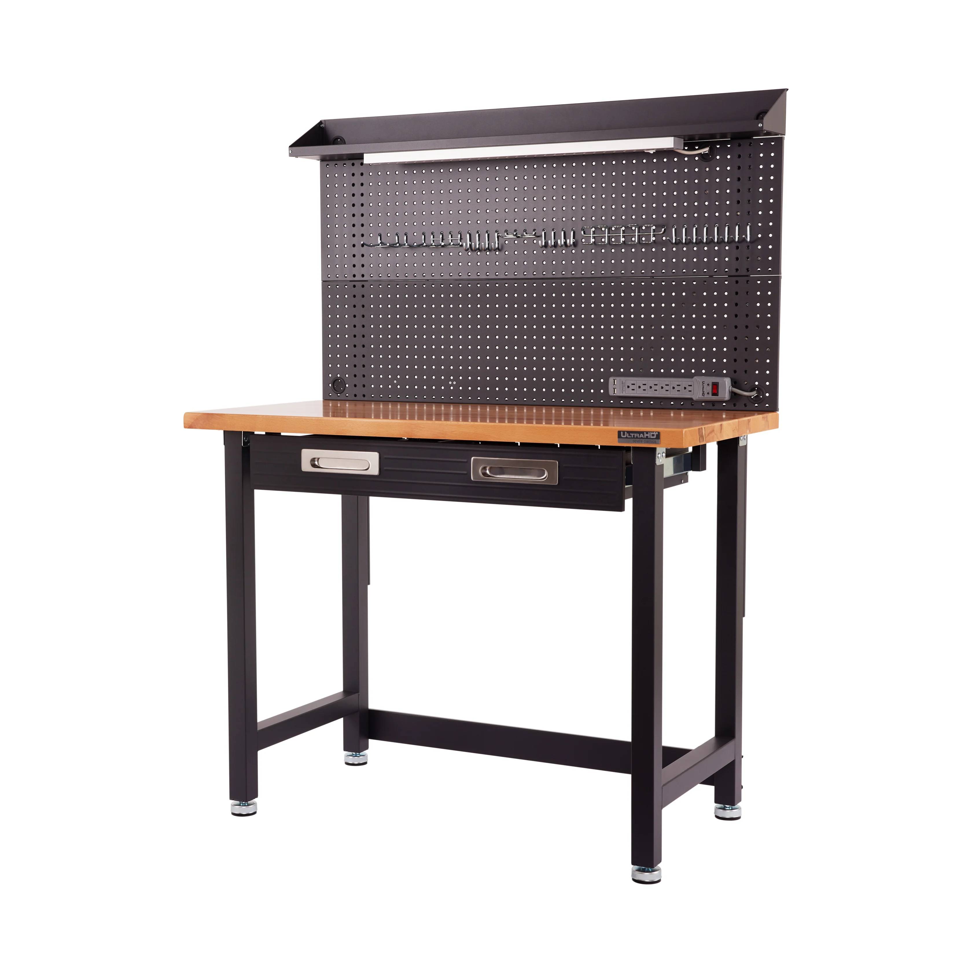 UltraHD® Lighted Workcenter w/ Wood Top and Pegboard - Image 27