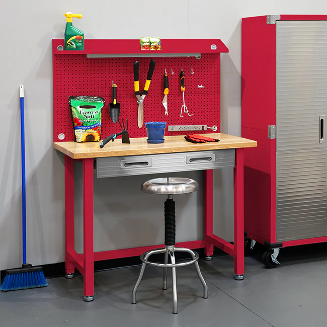 UltraHD® Lighted Workcenter w/ Wood Top and Pegboard - Image 38