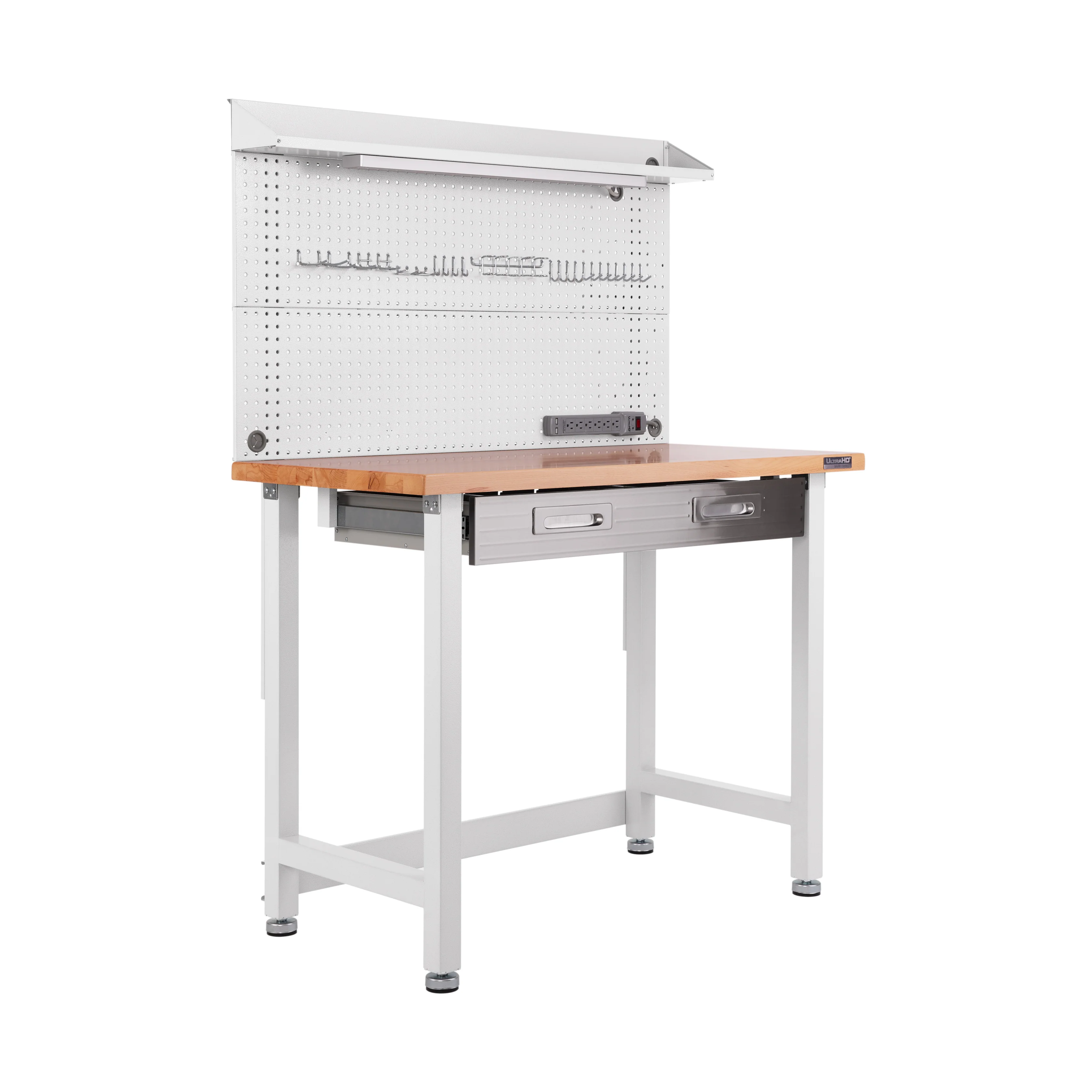 UltraHD® Lighted Workcenter w/ Wood Top and Pegboard - Image 44