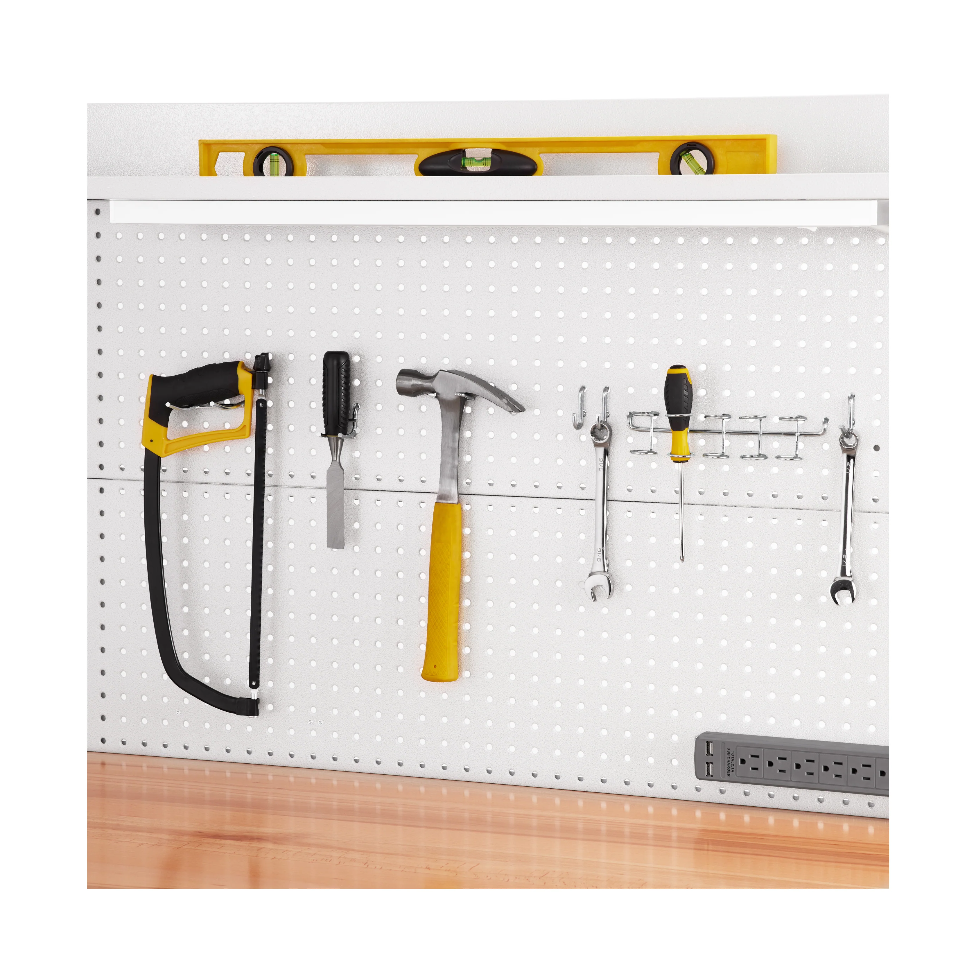 UltraHD® Lighted Workcenter w/ Wood Top and Pegboard - Image 49
