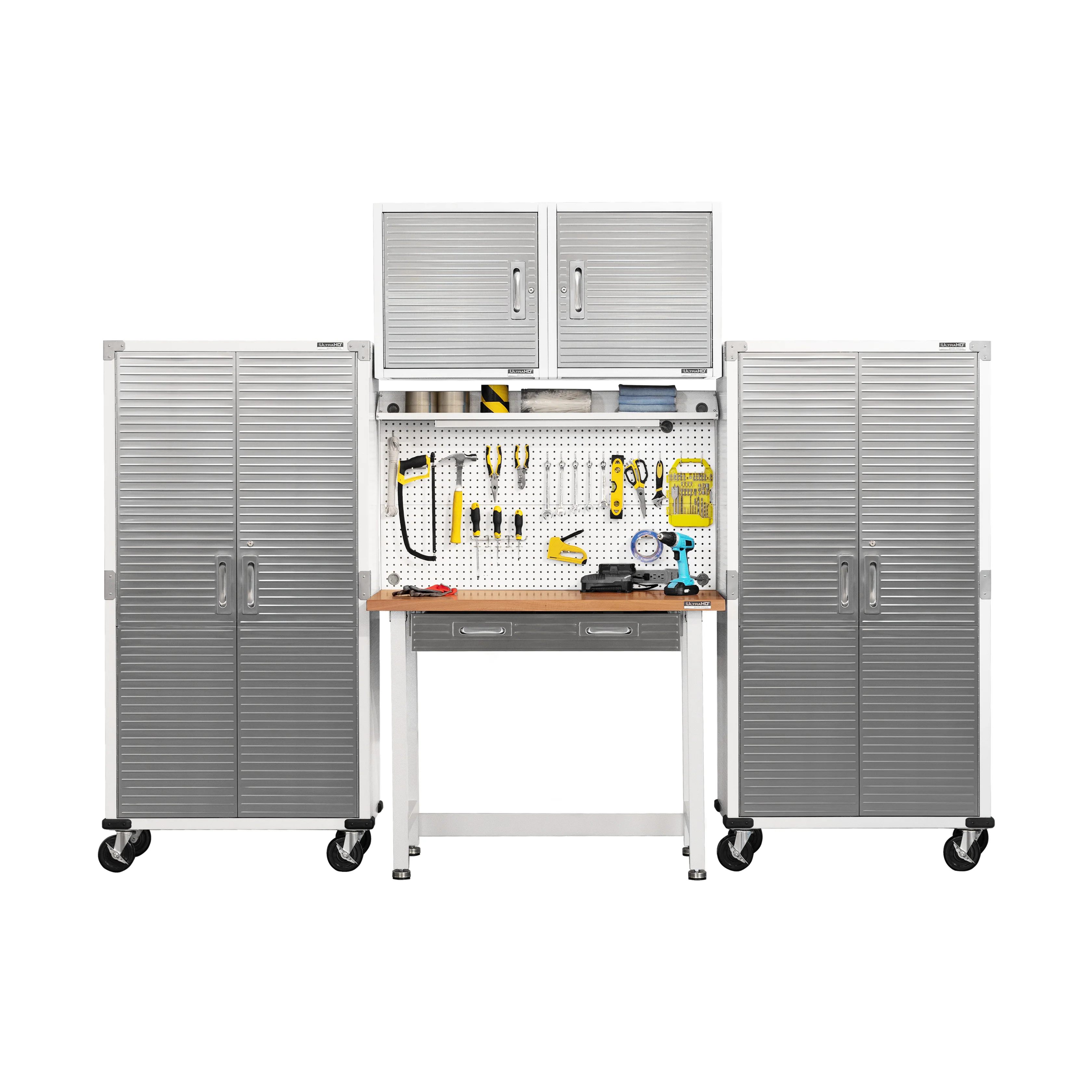 UltraHD® Lighted Workcenter w/ Wood Top and Pegboard - Image 51