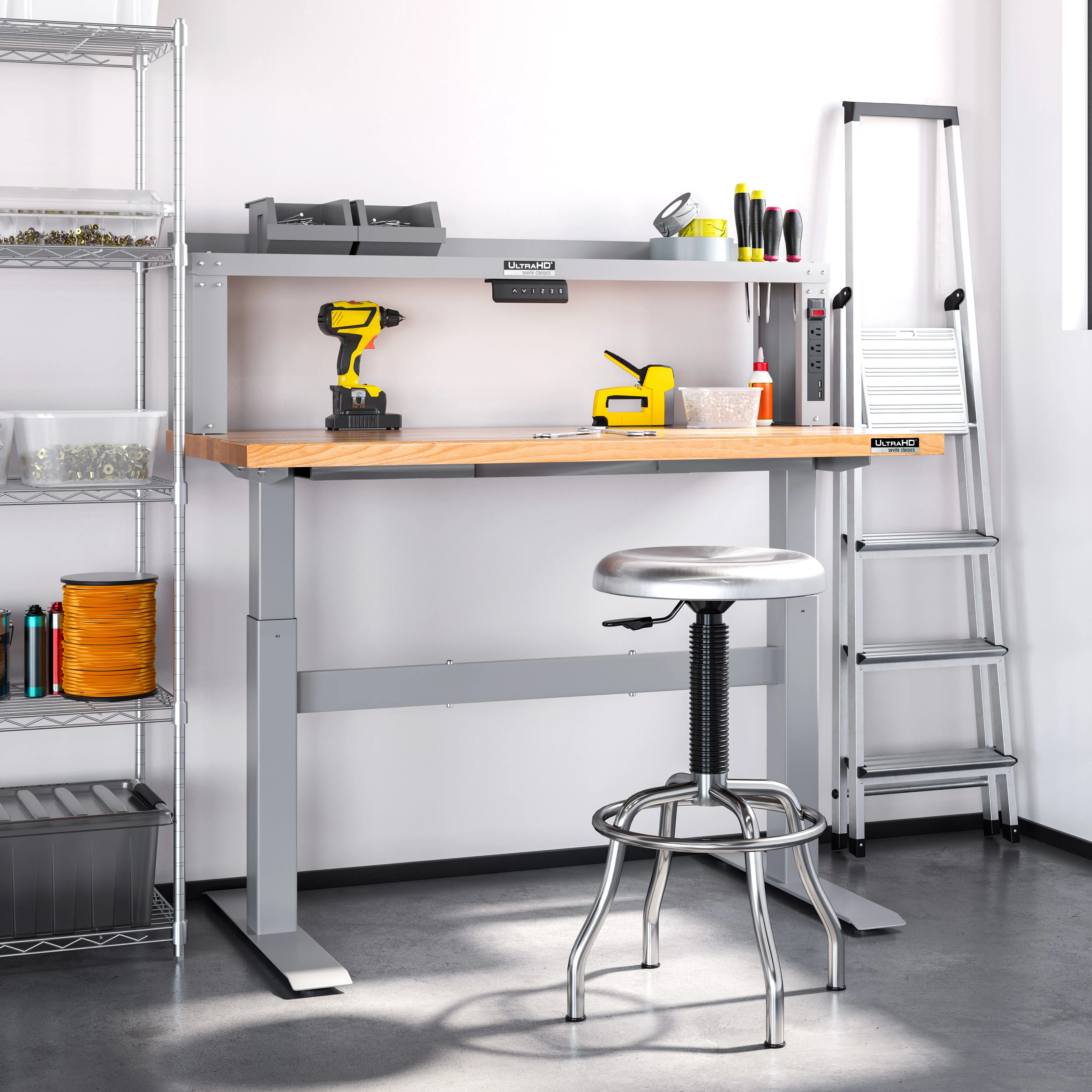 Stainless Steel Seat Pneumatic Adjustable Work Stool - Image 6