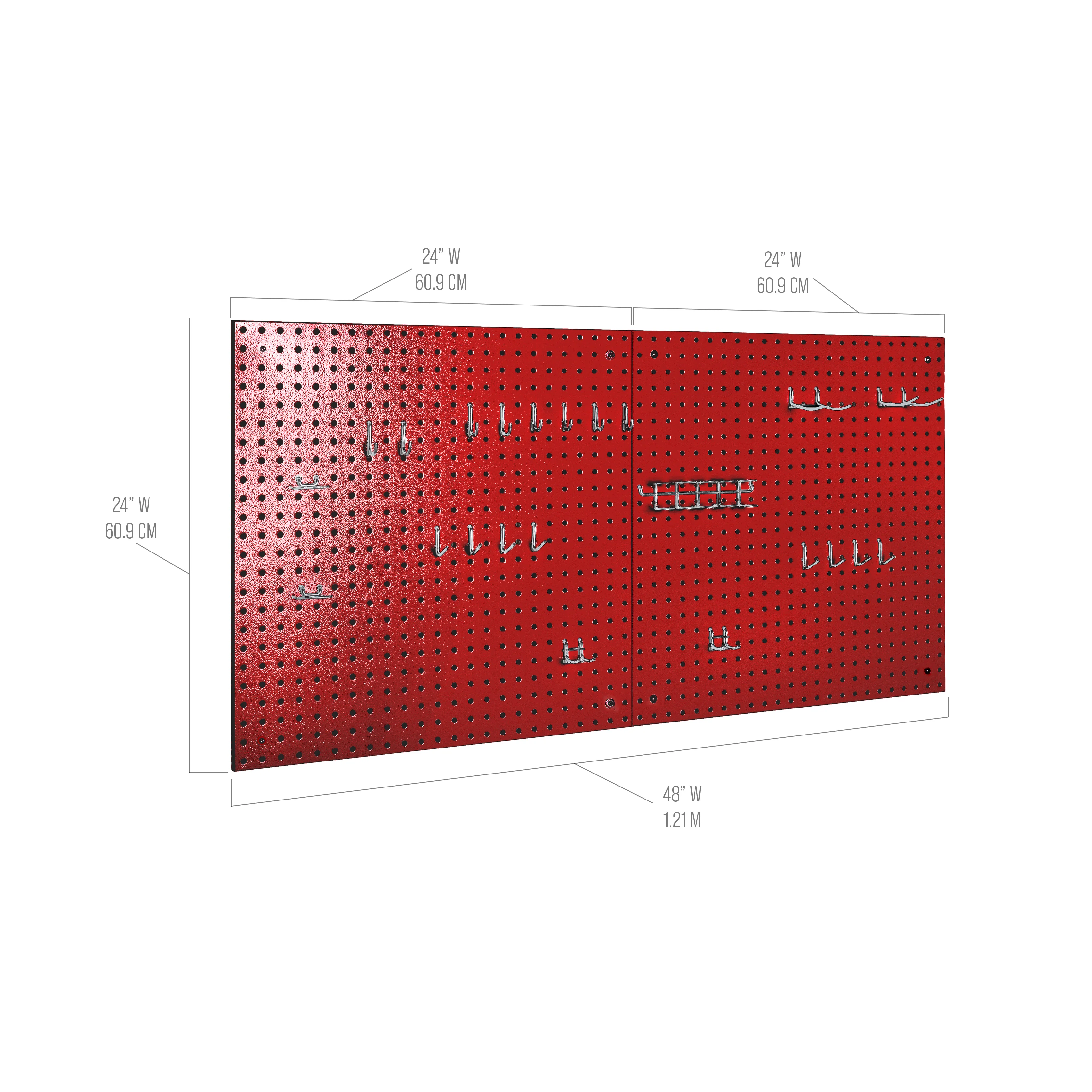 UltraHD® 2-Piece Pegboard Set w/ 23 Piece Hook Assortment - Image 17