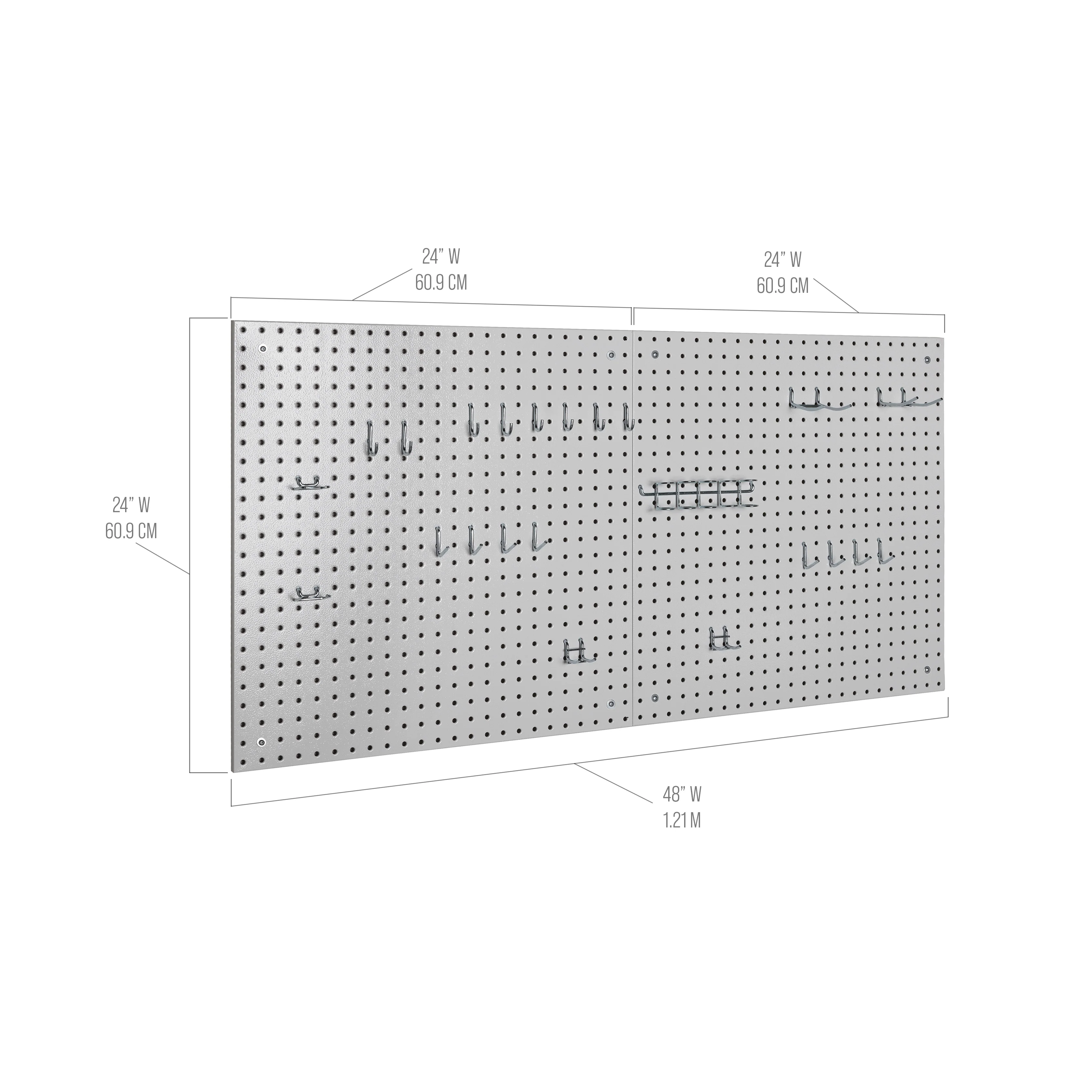 UltraHD® 2-Piece Pegboard Set w/ 23 Piece Hook Assortment - Image 18