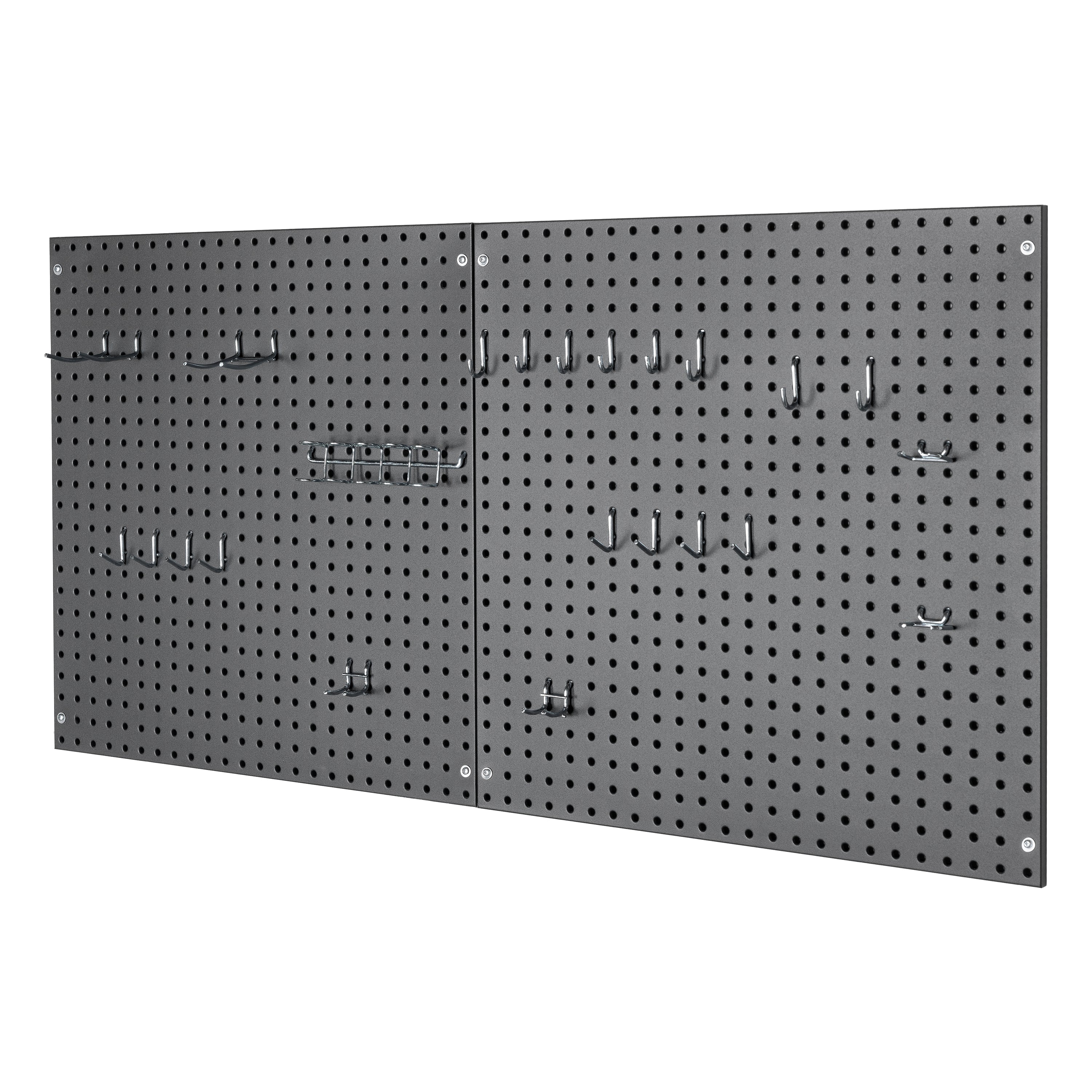 UltraHD® 2-Piece Pegboard Set w/ 23 Piece Hook Assortment, Graphite - Image 12