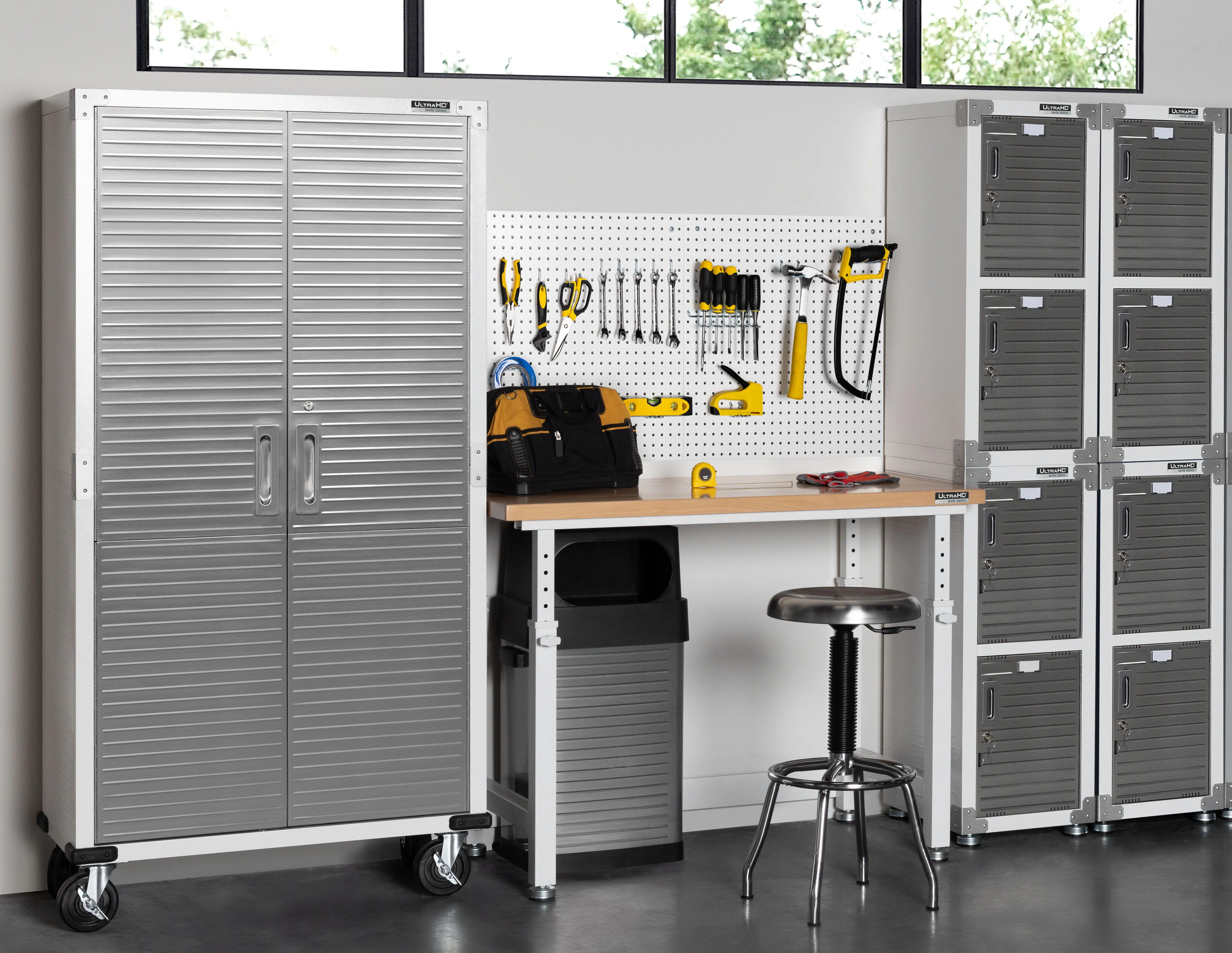 UltraHD® 2-Piece Pegboard Set w/ 23 Piece Hook Assortment, White - Image 3