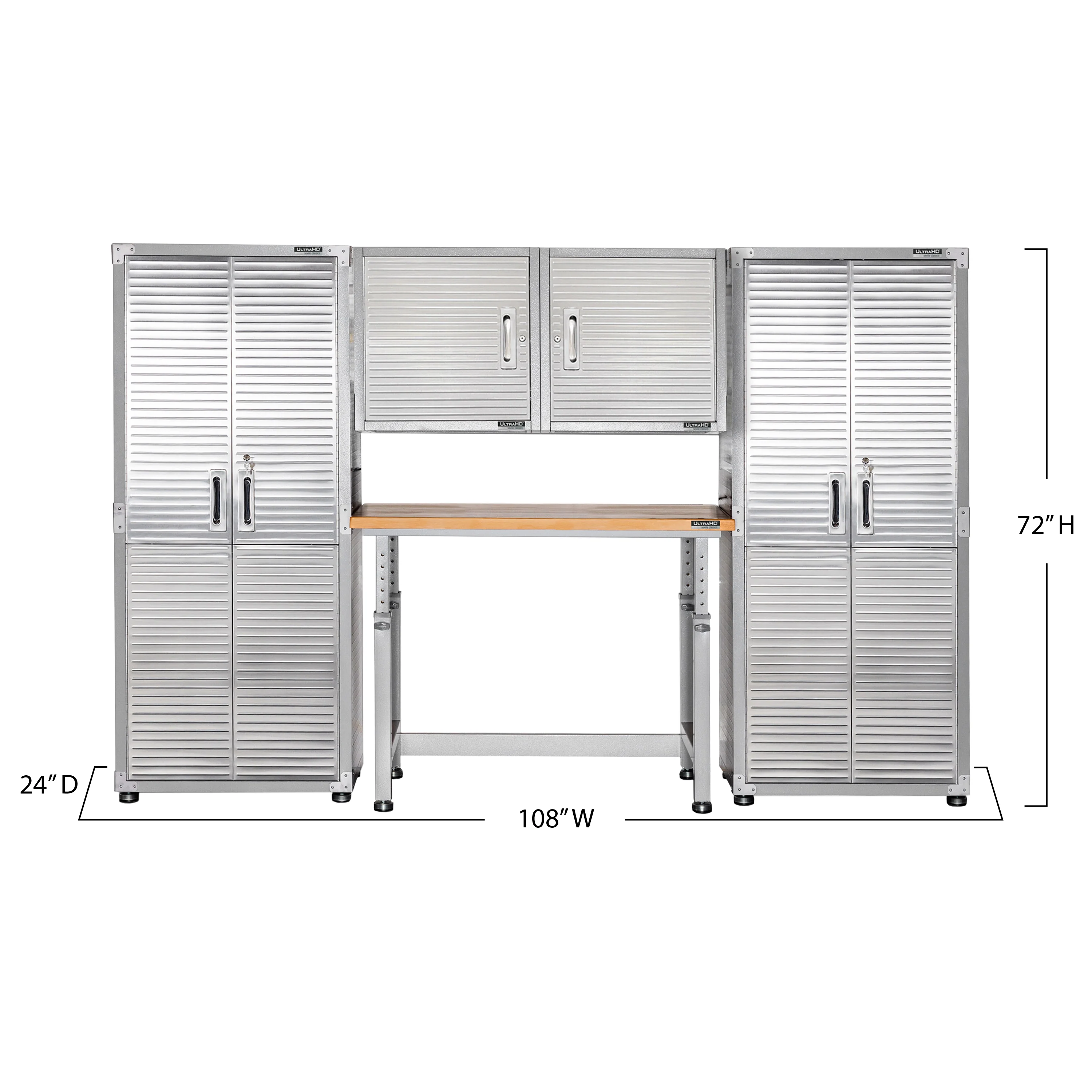 UltraHD® 5-Piece Storage Cabinet System with Workbench - Image 8