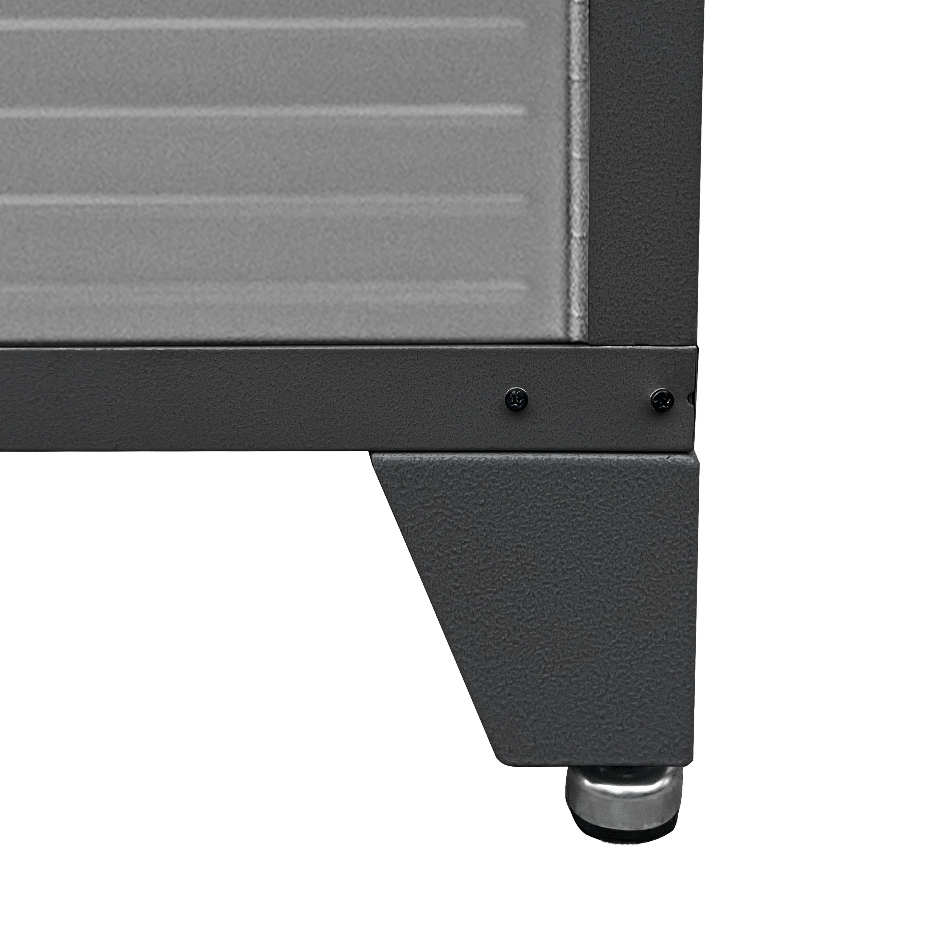 UltraHD® 6" H Steel Leveling Feet with Rubber Base, Graphite - Image 2
