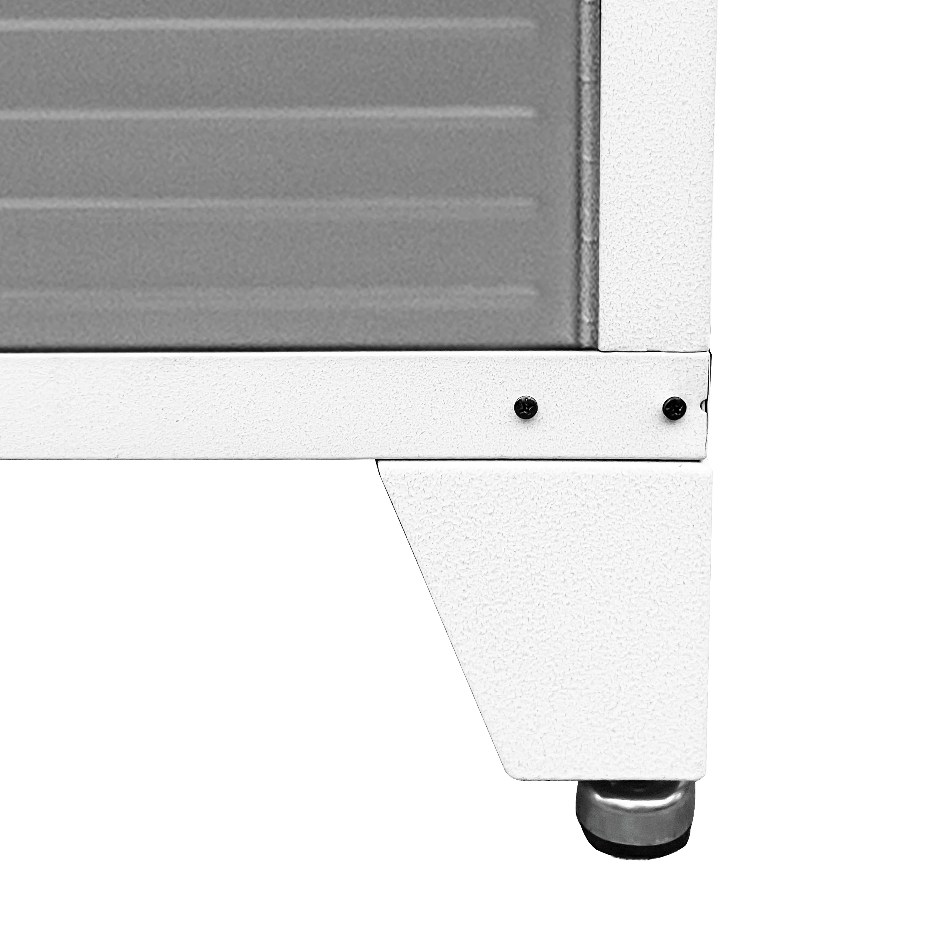 UltraHD® 6" H Steel Leveling Feet with Rubber Base, White - Image 2