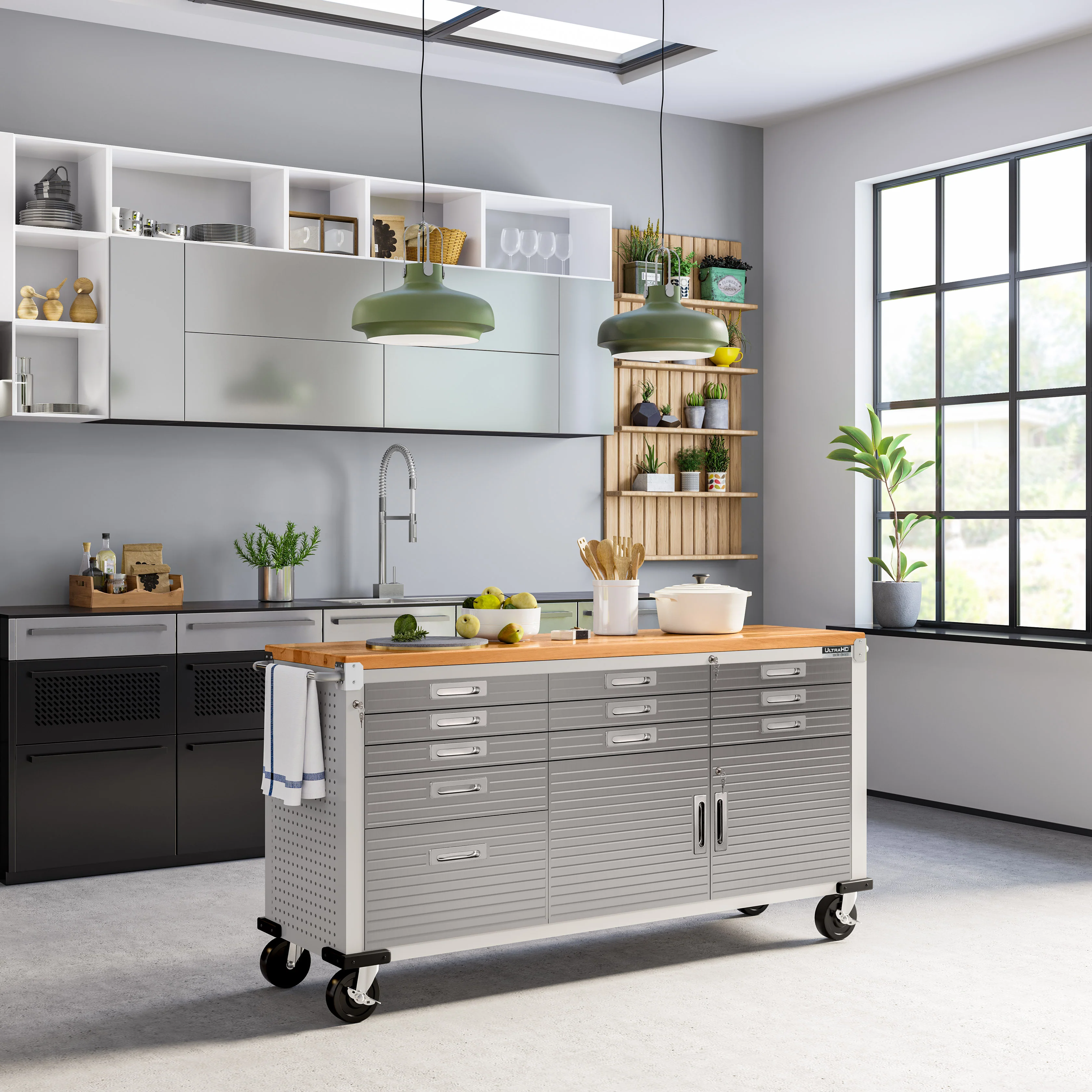 UltraHD® 11-Drawer Rolling Workbench, Granite - Image 12