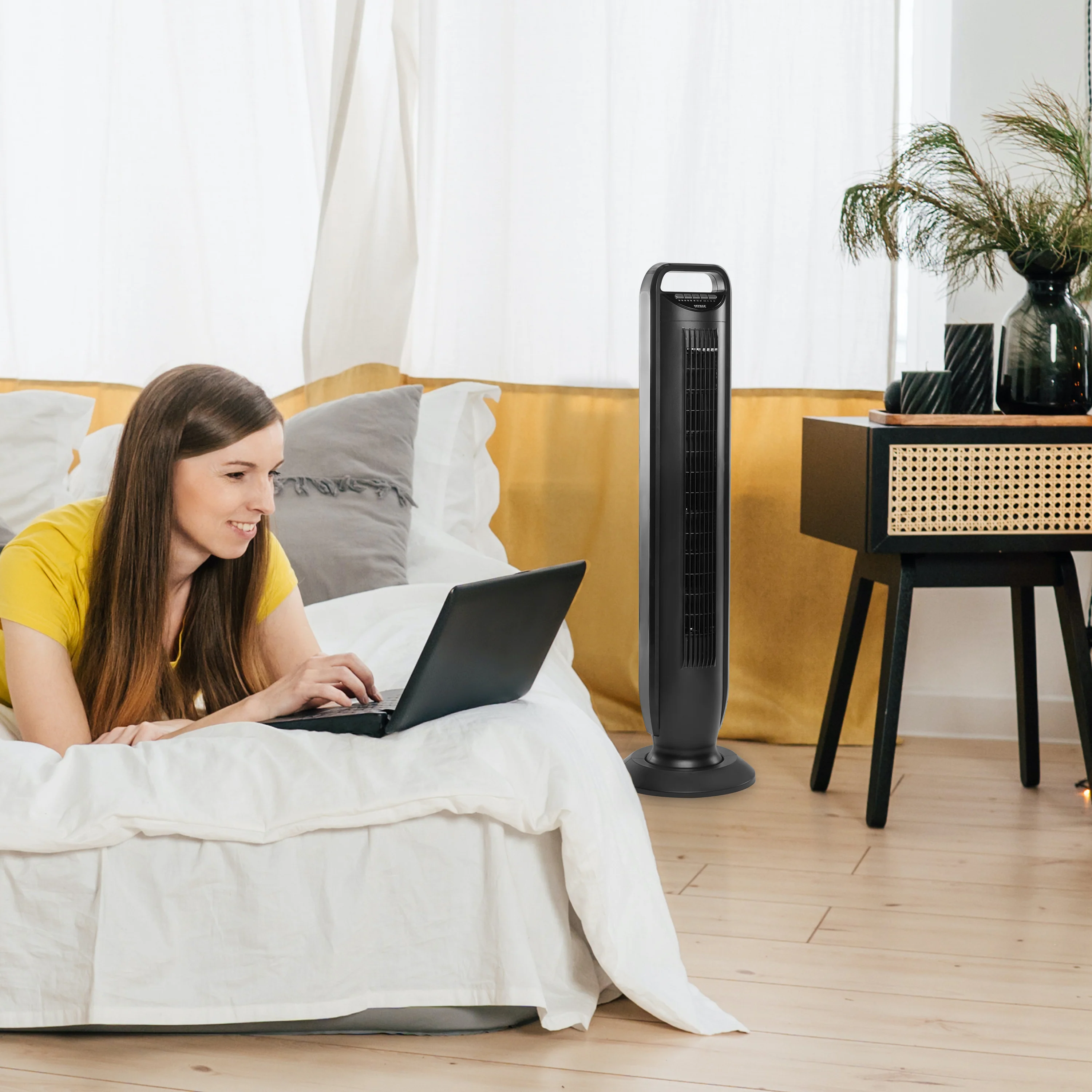 UltraSlimLine® Oscillating Tower Fan, Black - Image 11