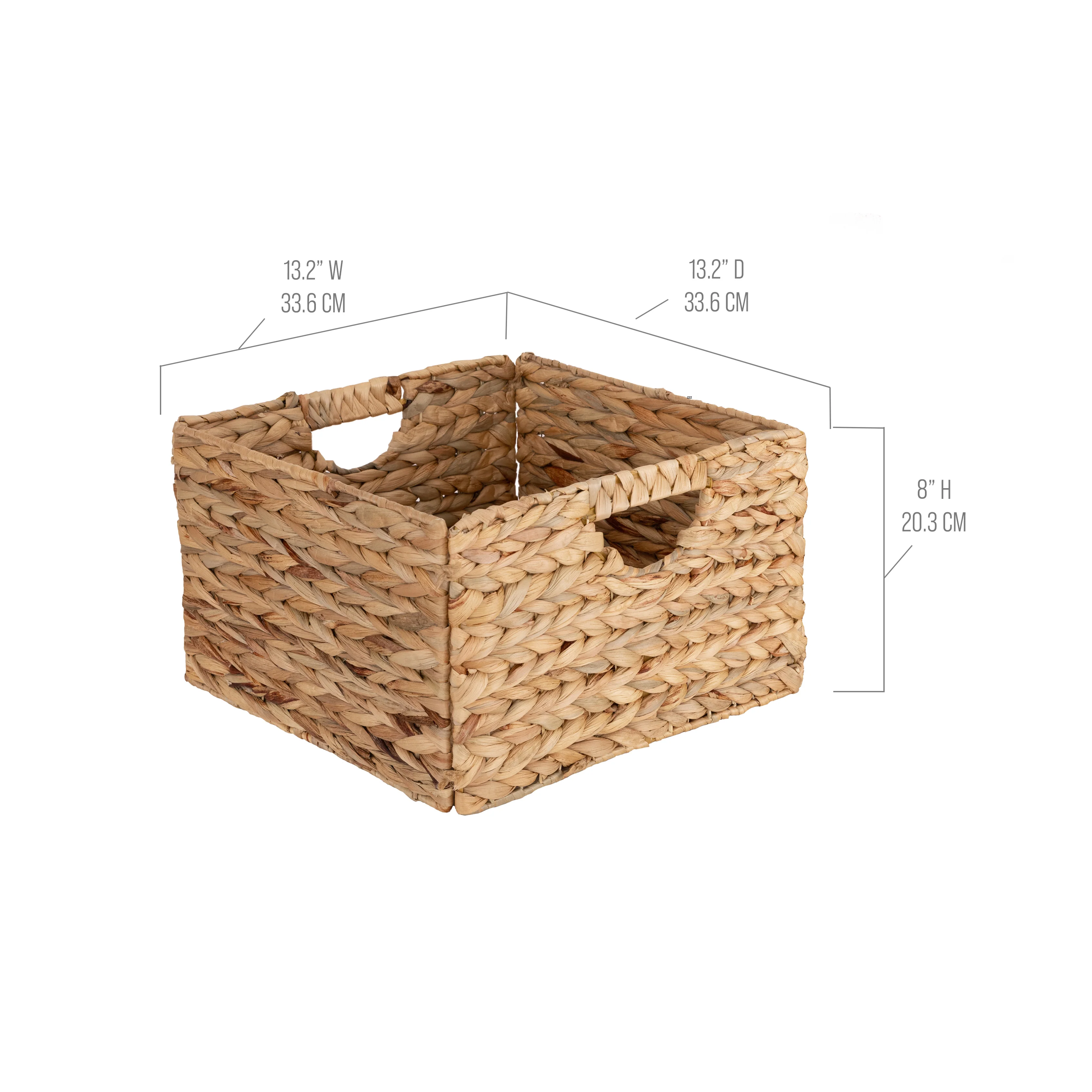 Natural Water Hyacinth Storage Basket Set (2-Pack) - Image 3