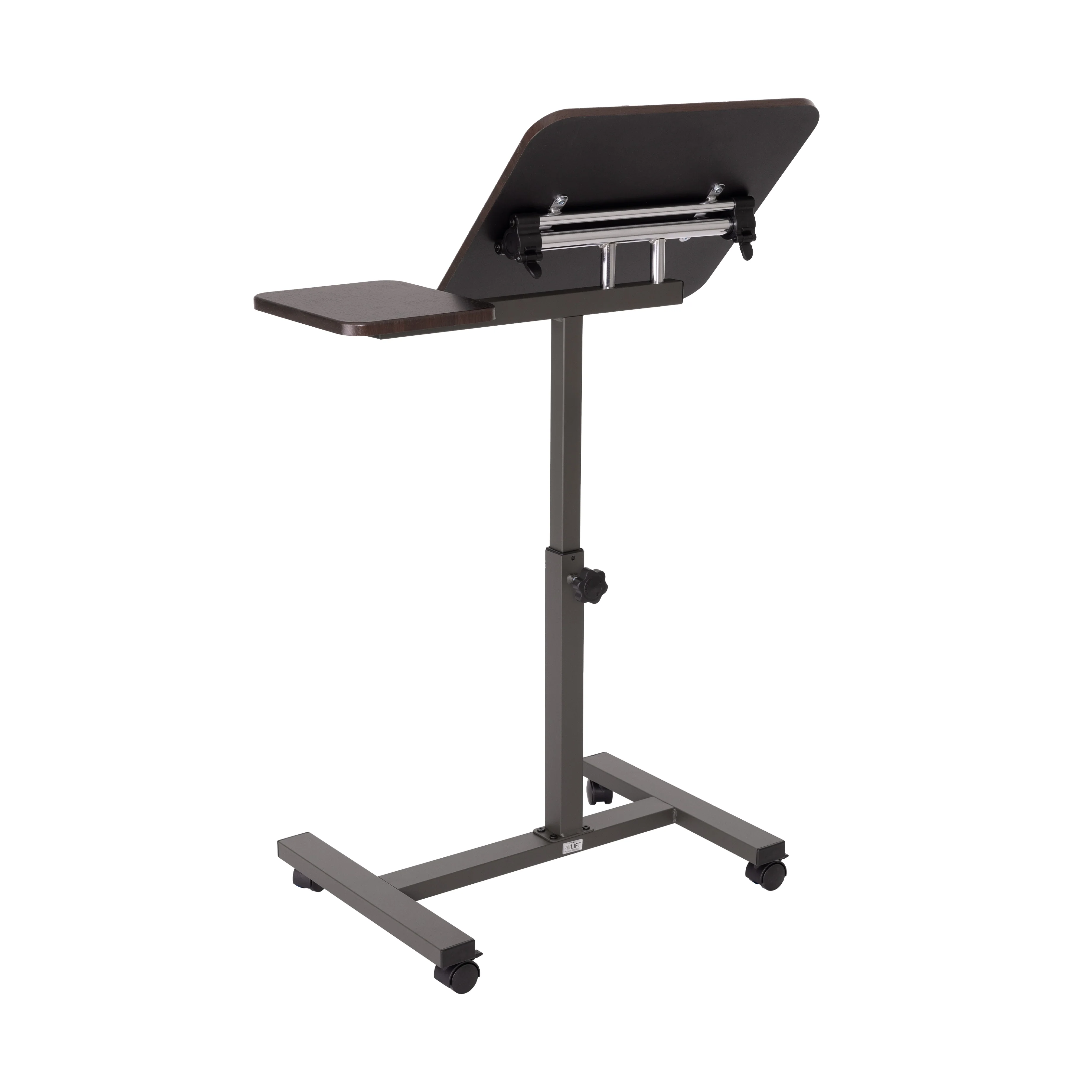 airLIFT® Tilting Mobile Desk Cart, Walnut - Image 16