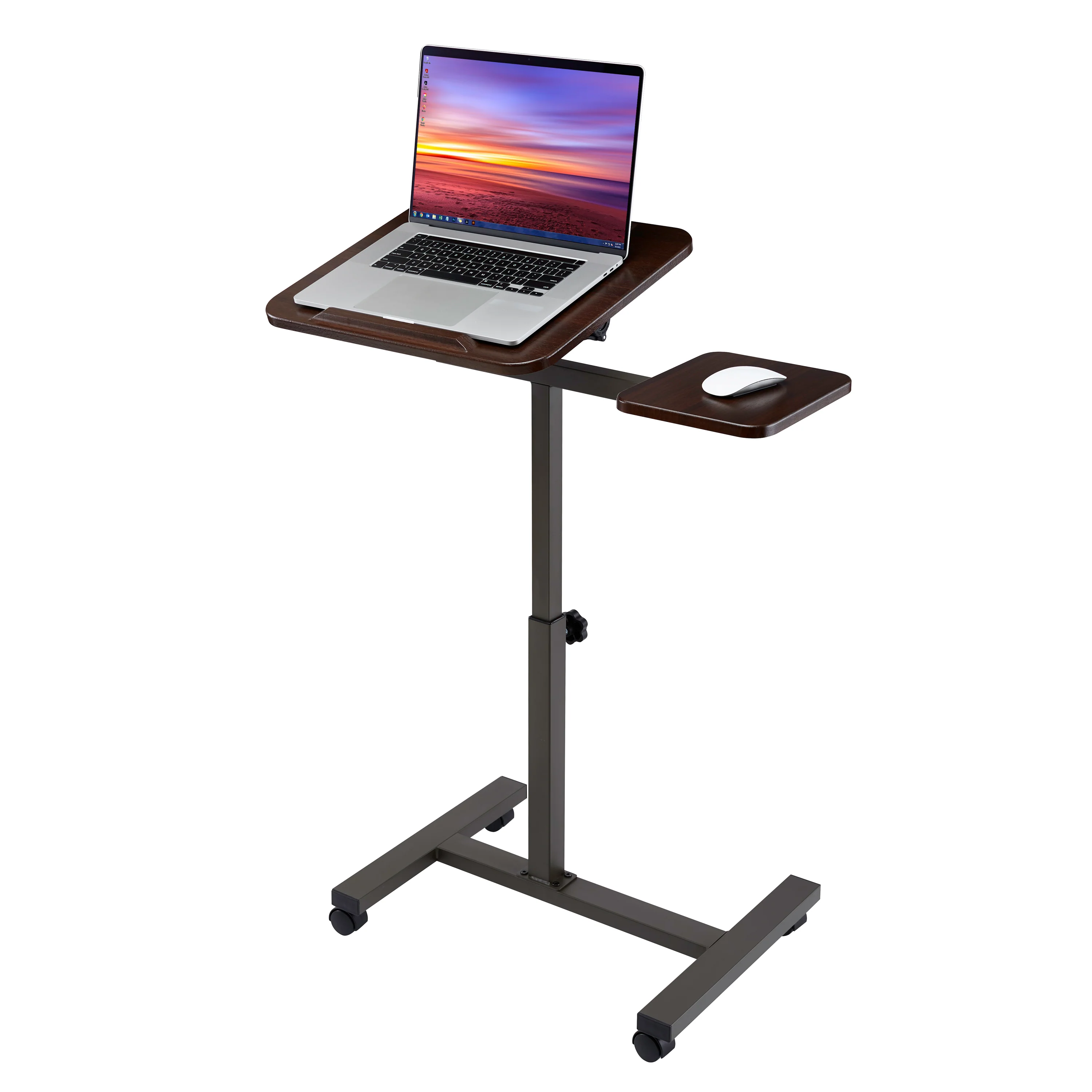 airLIFT® Tilting Mobile Desk Cart, Walnut - Image 17