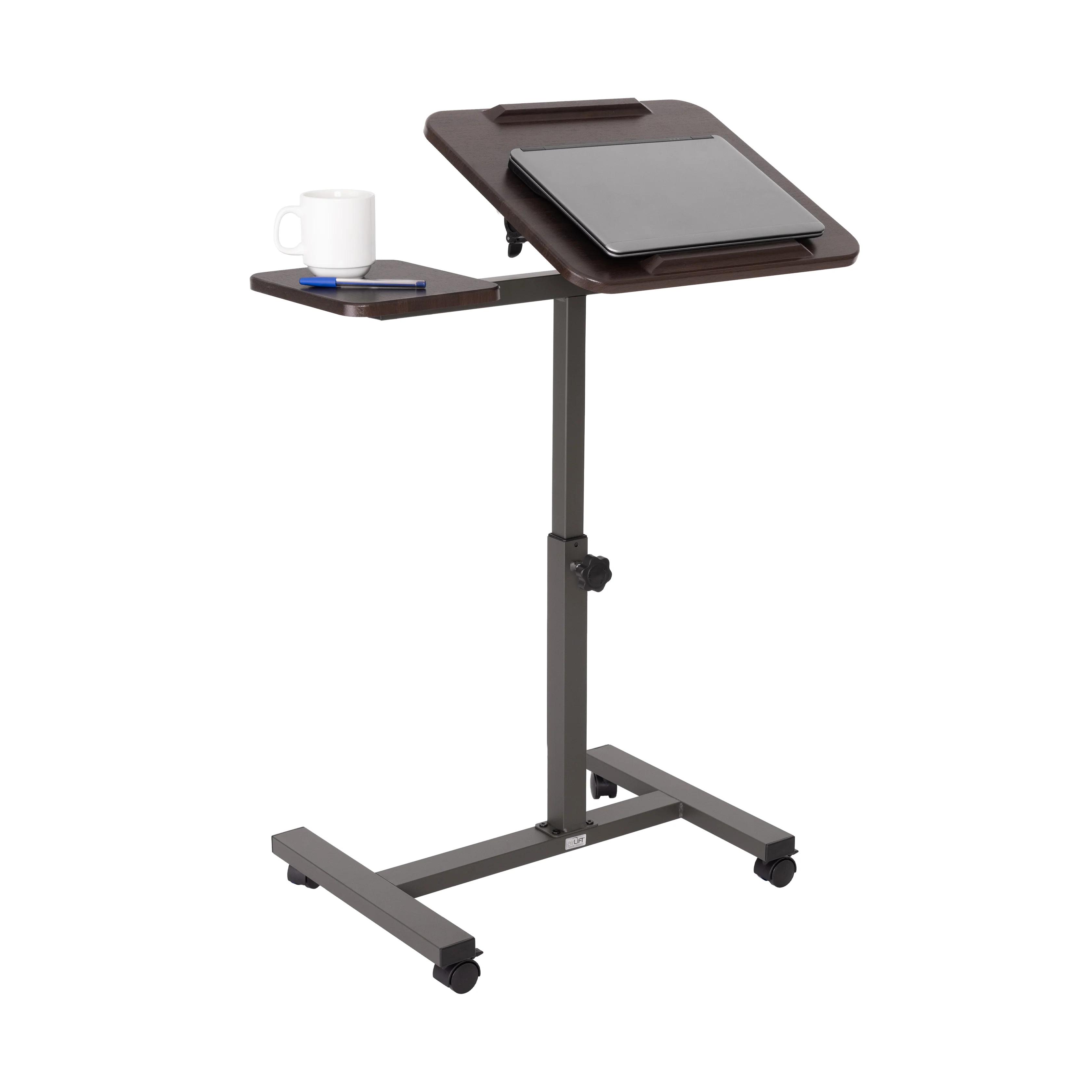 airLIFT® Tilting Mobile Desk Cart, Walnut - Image 18