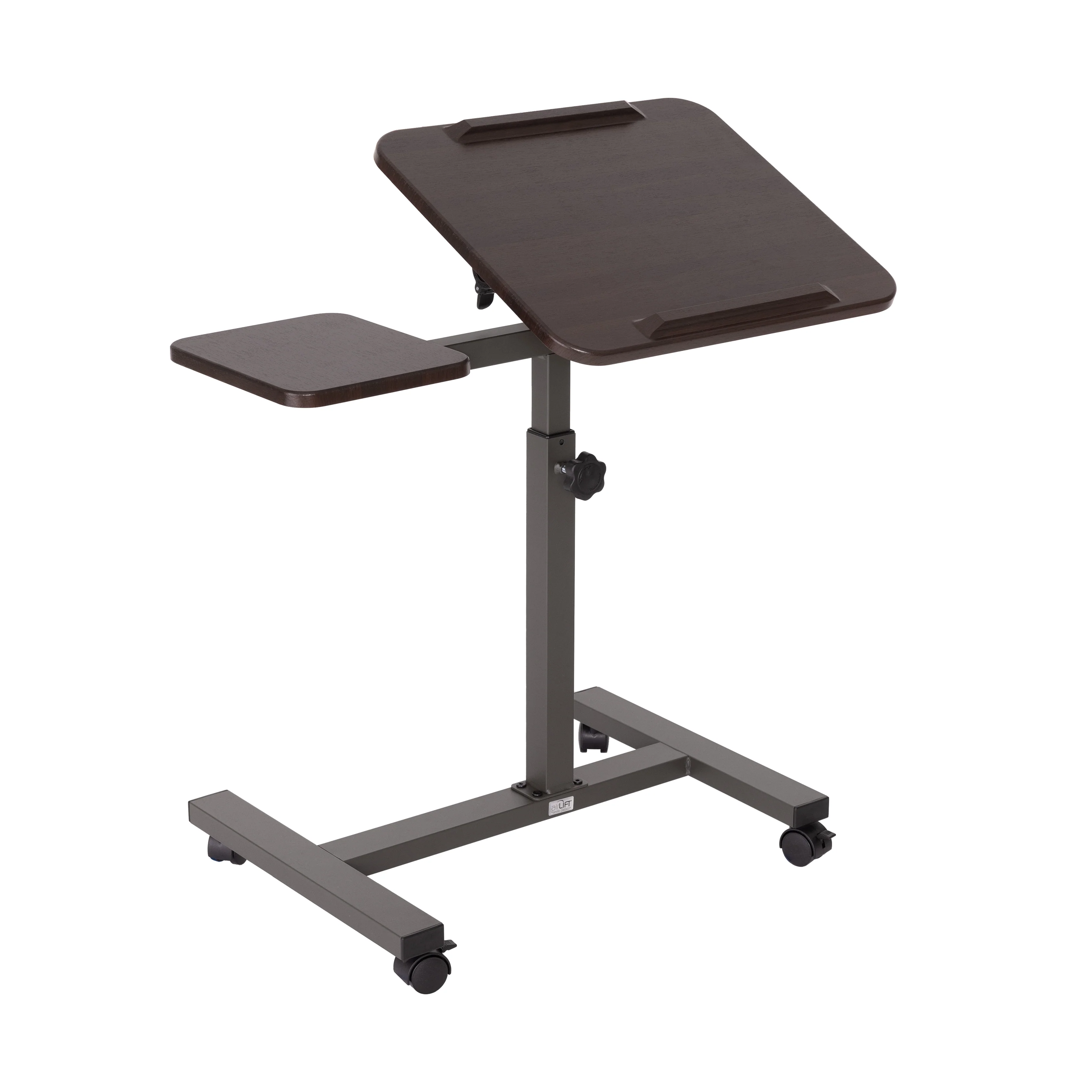 airLIFT® Tilting Mobile Desk Cart, Walnut - Image 8