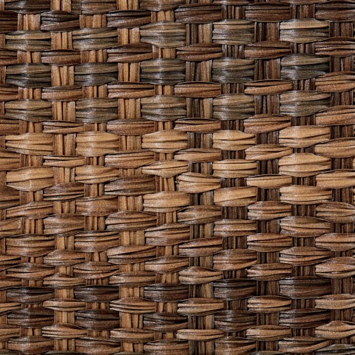 Handwoven Lidded Oval Double Laundry Hamper, Mocha Brown - Image 6