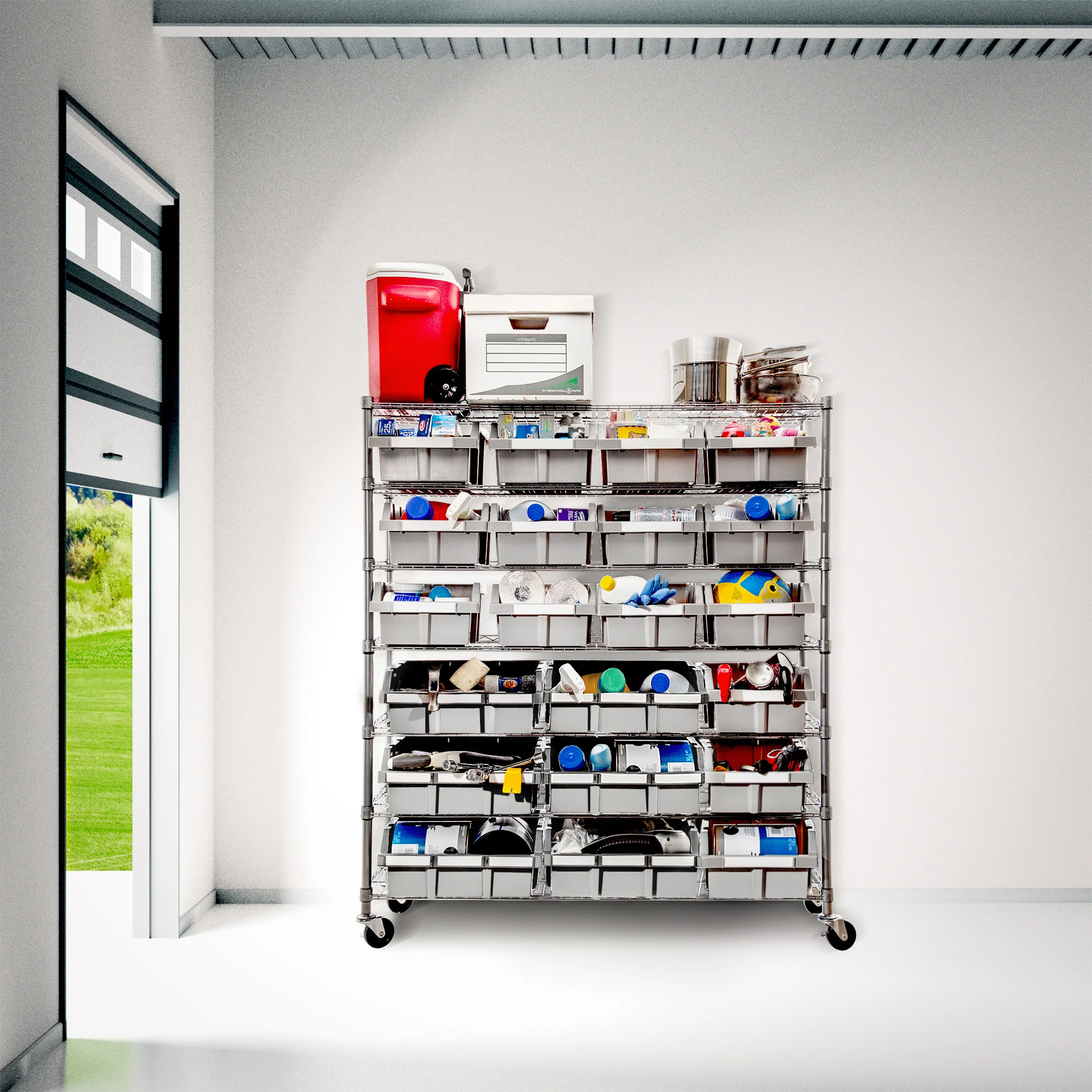 Extra-Wide 7-Tier NSF-Certified 21-Bin Rack - Image 14