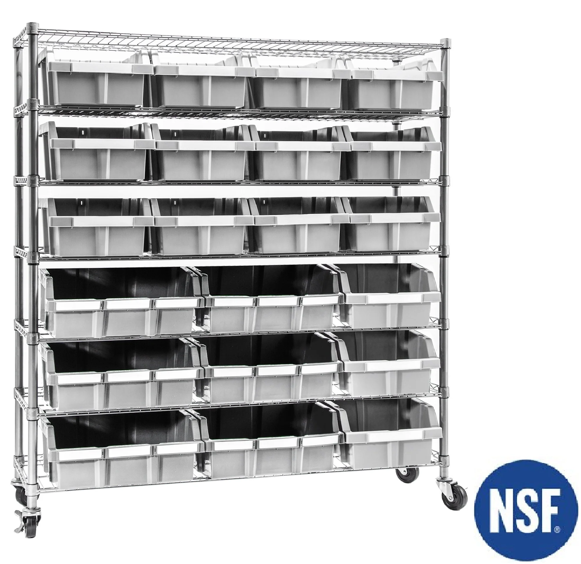 Extra-Wide 7-Tier NSF-Certified 21-Bin Rack - Image 17