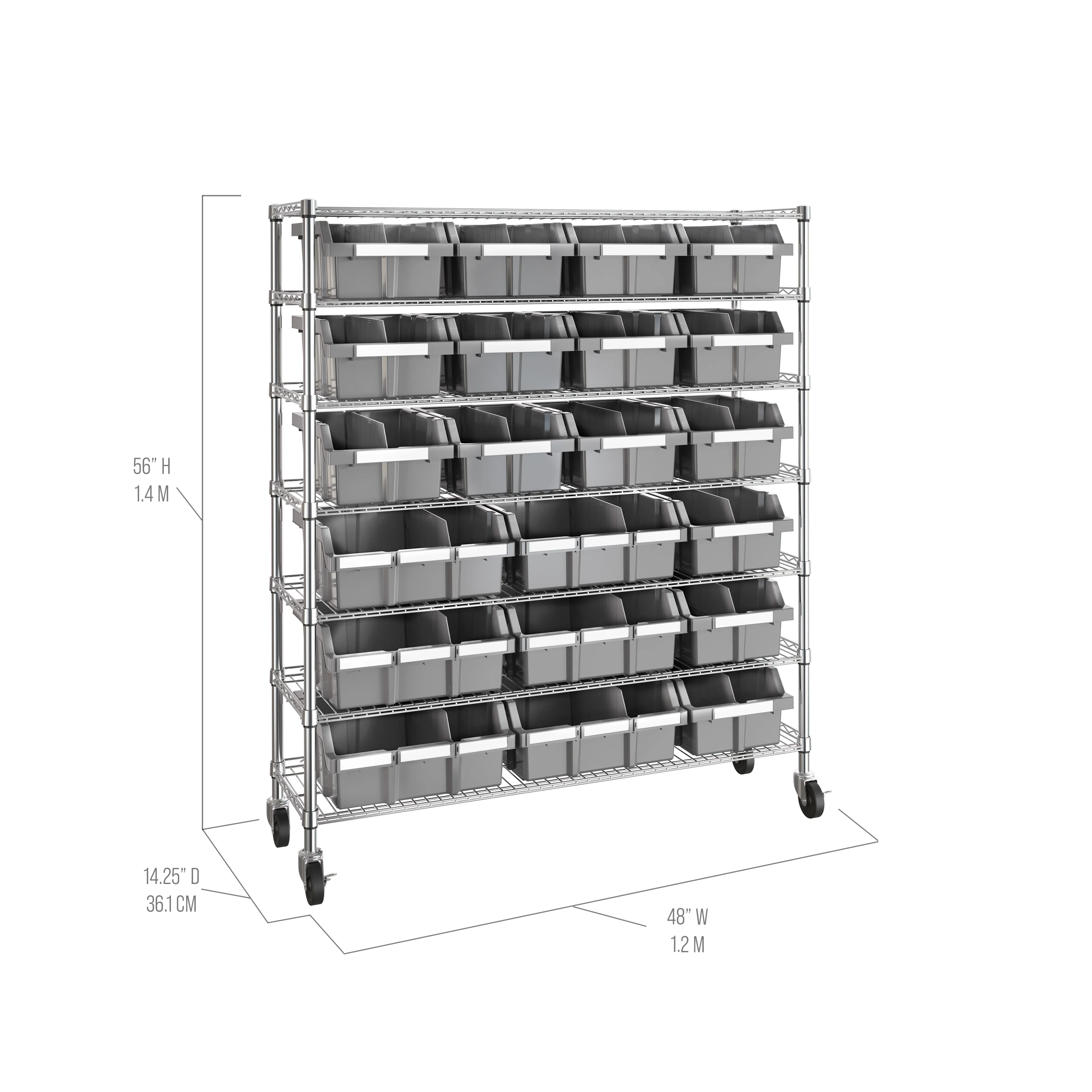 Extra-Wide 7-Tier NSF-Certified 21-Bin Rack - Image 3