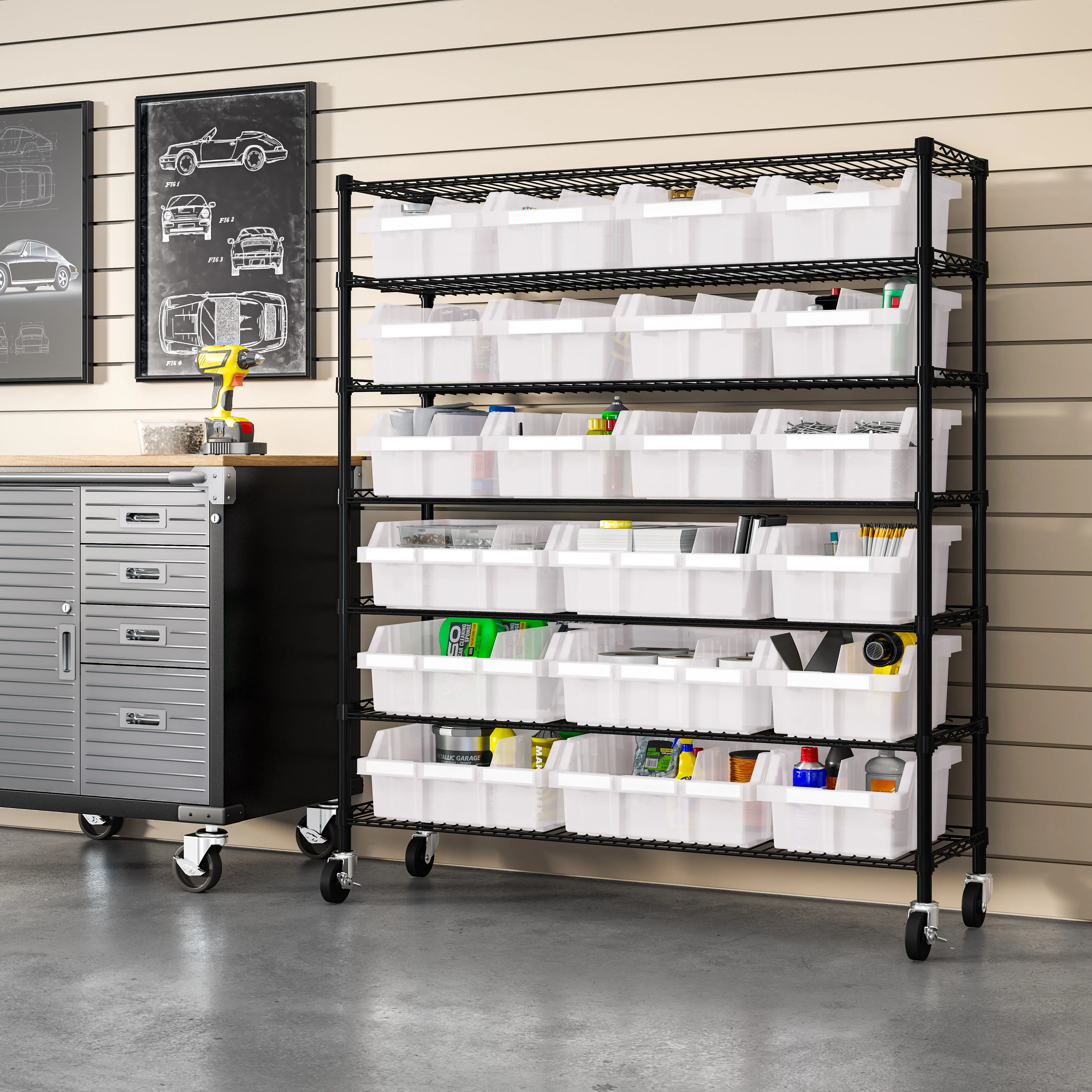 Extra-Wide 7-Tier NSF-Certified 21-Bin Rack - Image 30