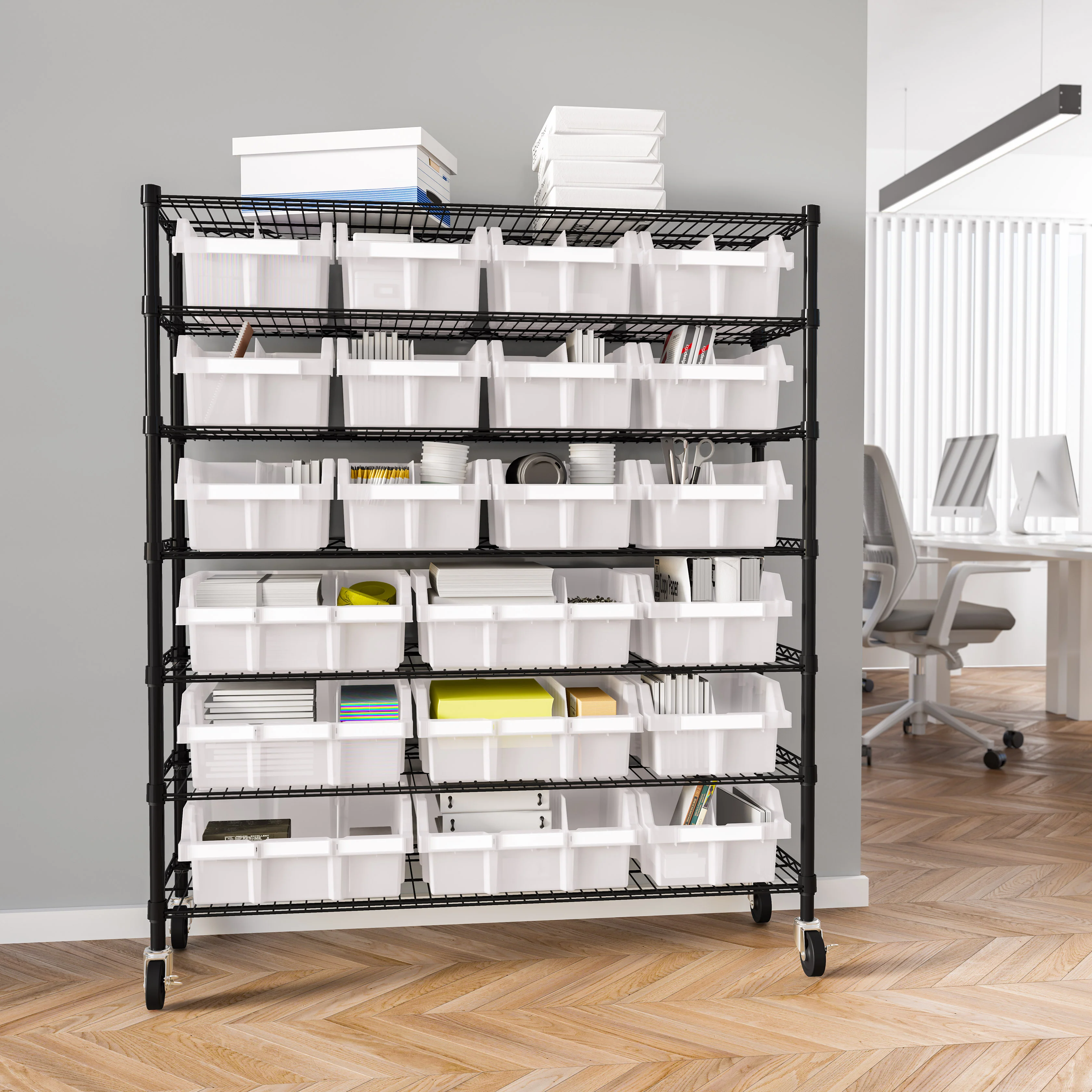 Extra-Wide 7-Tier NSF-Certified 21-Bin Rack - Image 31
