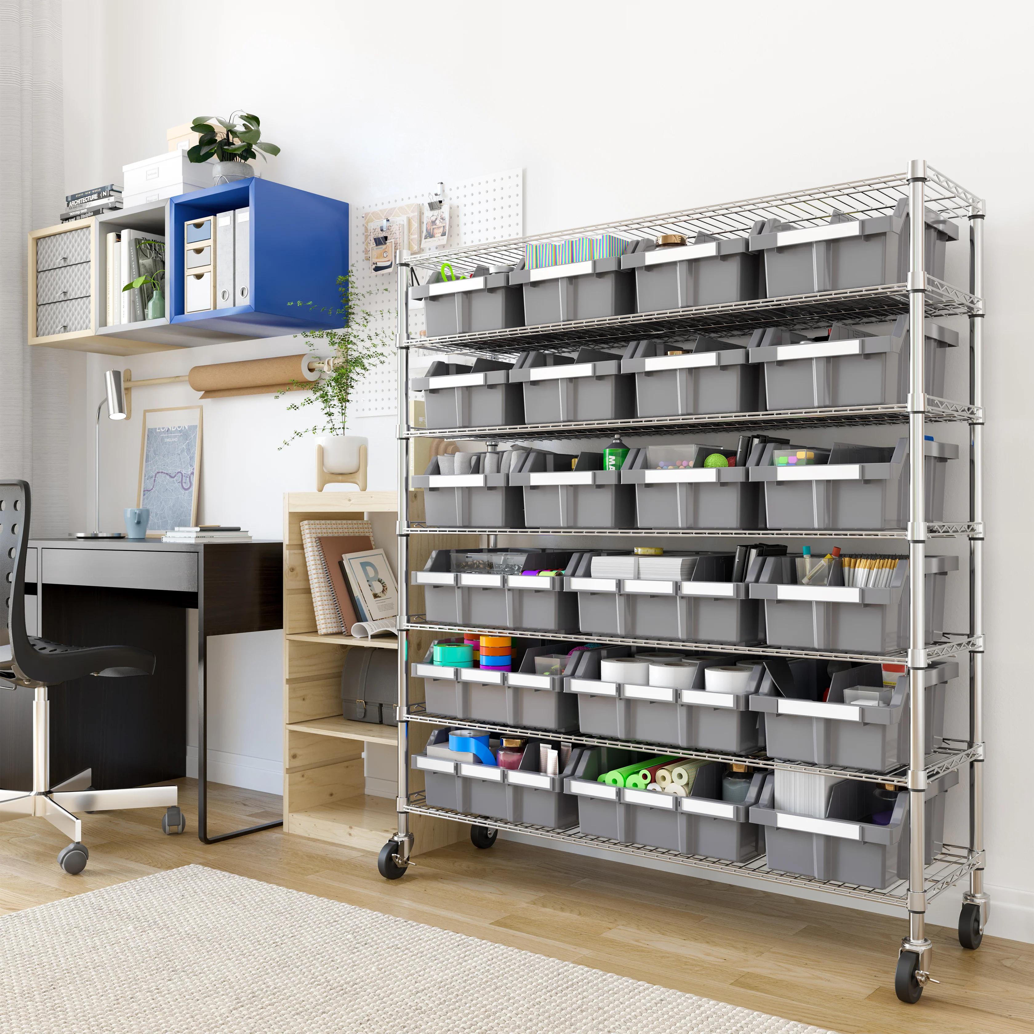 Extra-Wide 7-Tier NSF-Certified 21-Bin Rack - Image 4