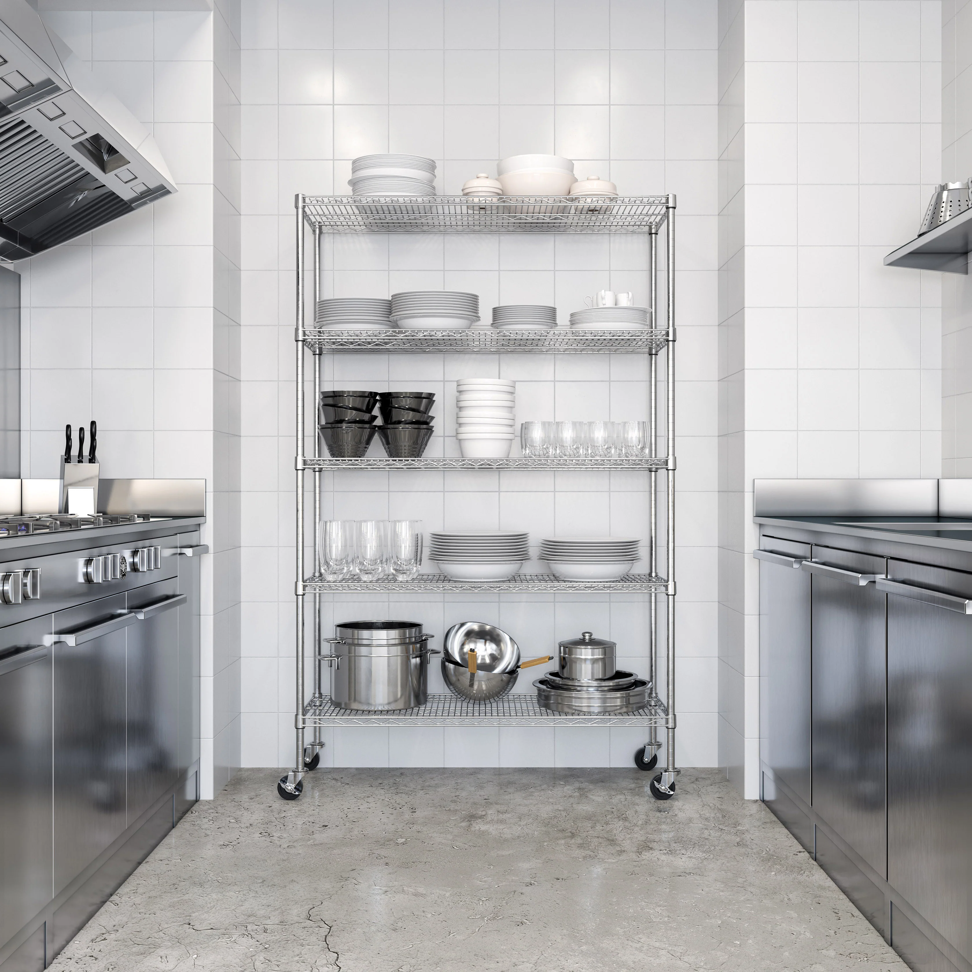 UltraDurable® 5-Tier NSF-Certified Steel Shelving - Image 10