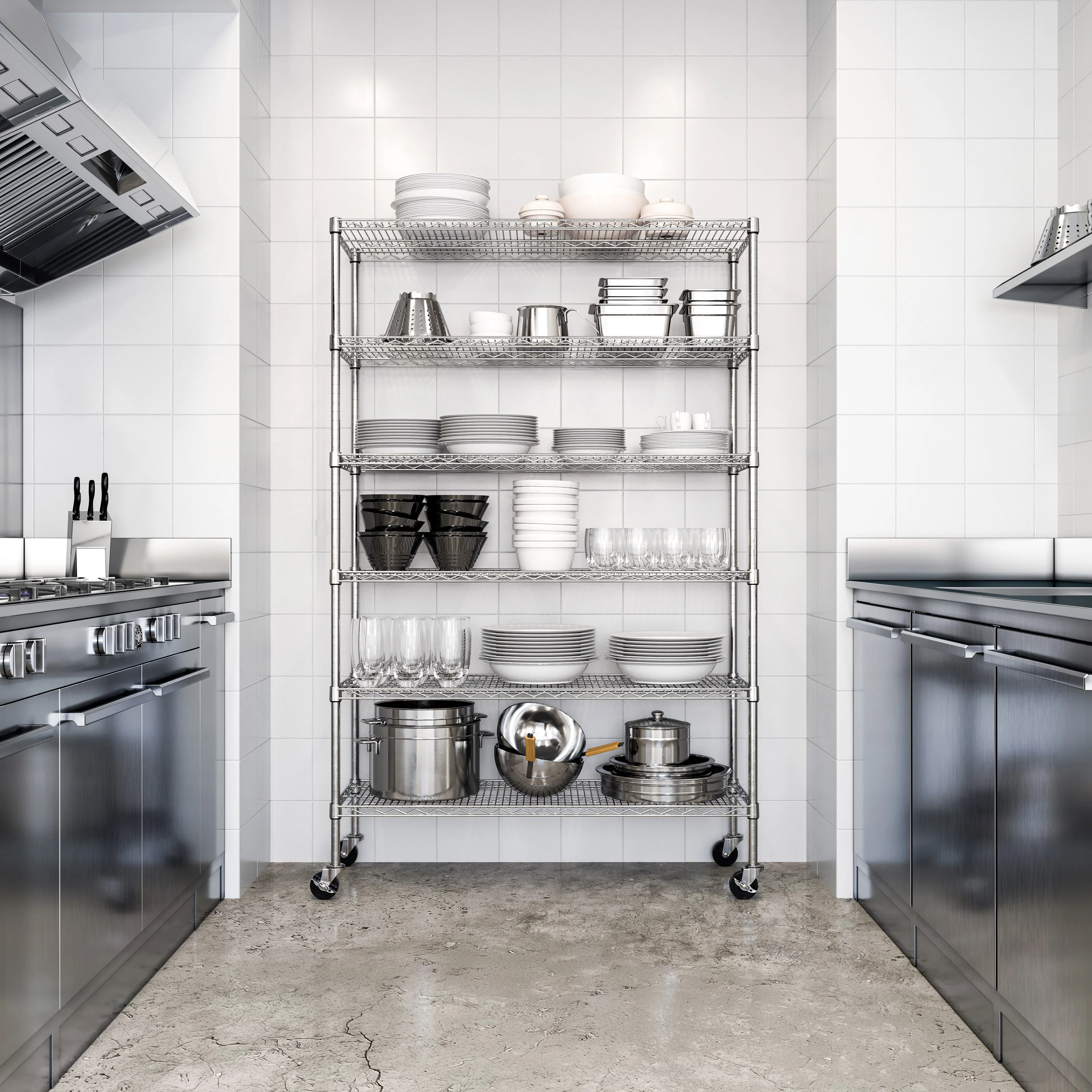 UltraDurable® 6-Tier NSF-Certified Steel Shelving - Image 14