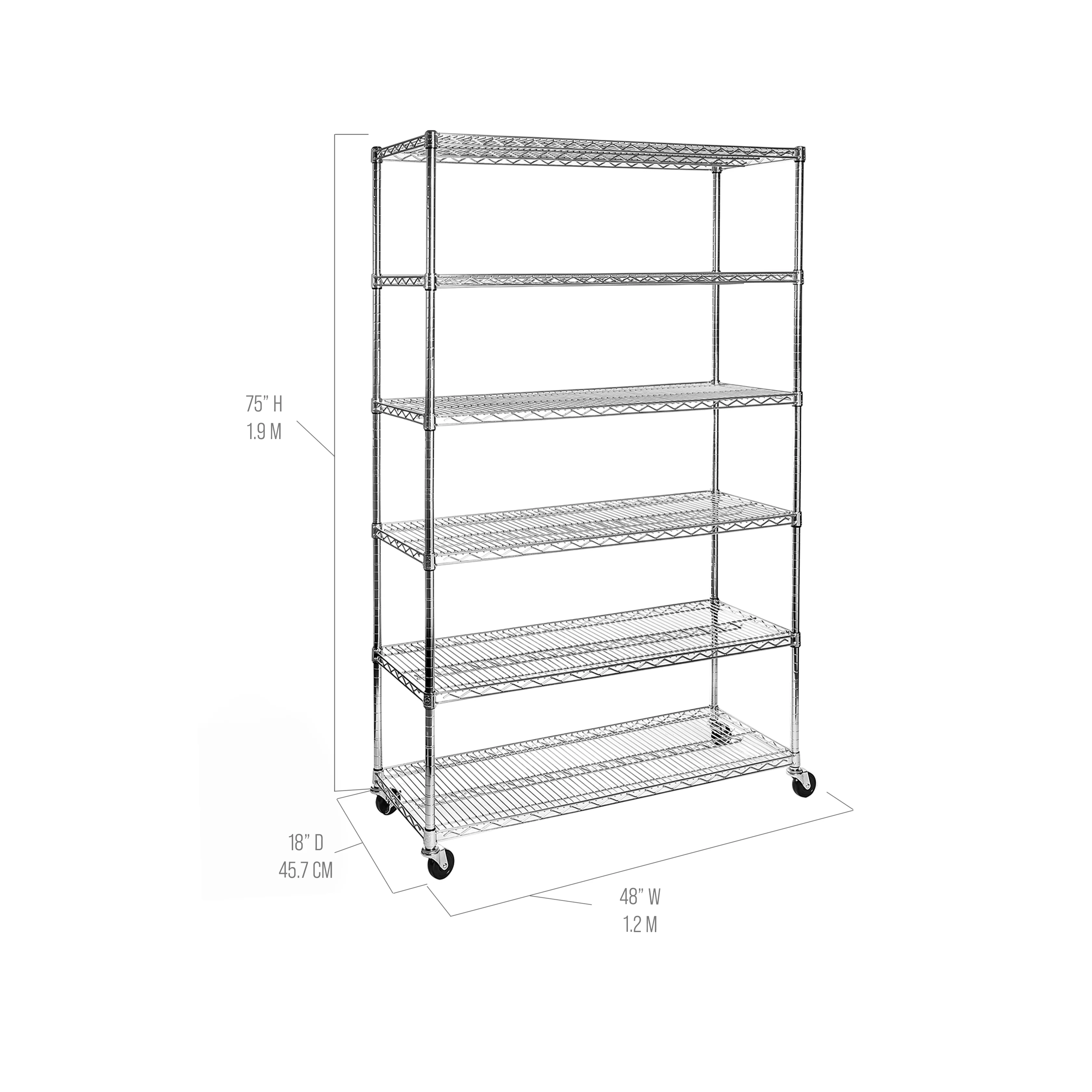 UltraDurable® 6-Tier NSF-Certified Steel Shelving - Image 3