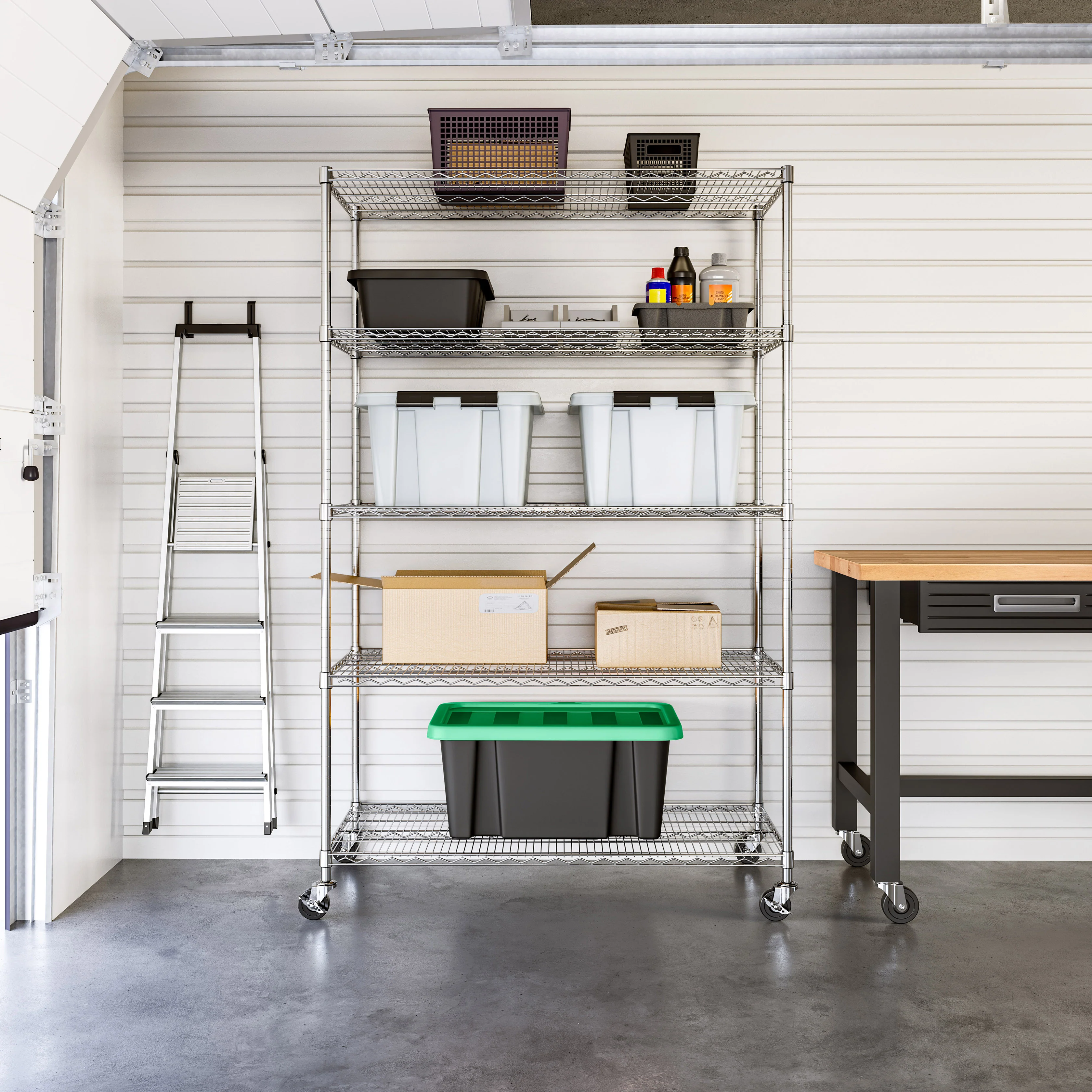 UltraDurable® 5-Tier NSF-Certified Steel Shelving - Image 10