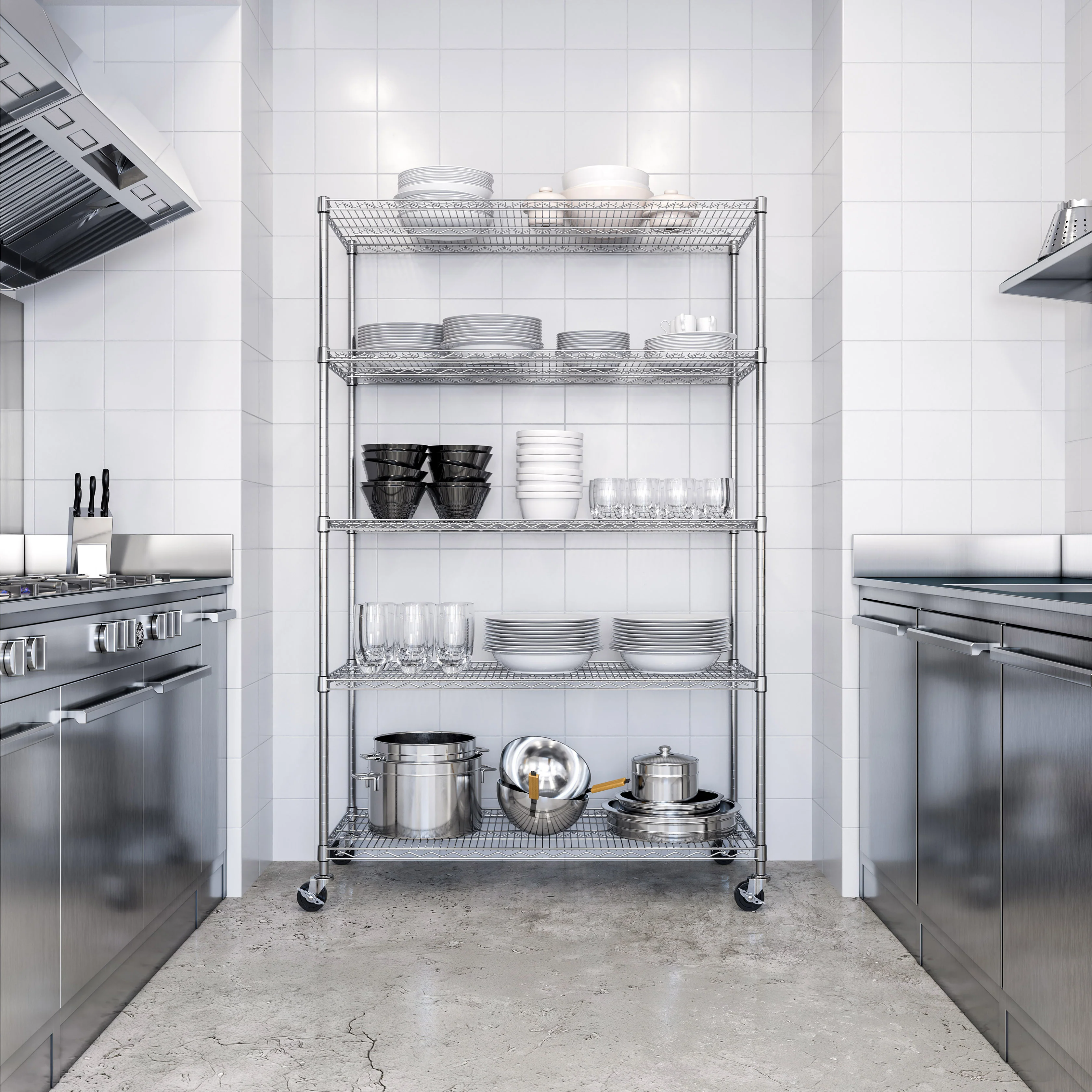 UltraDurable® 5-Tier NSF-Certified Steel Shelving - Image 6