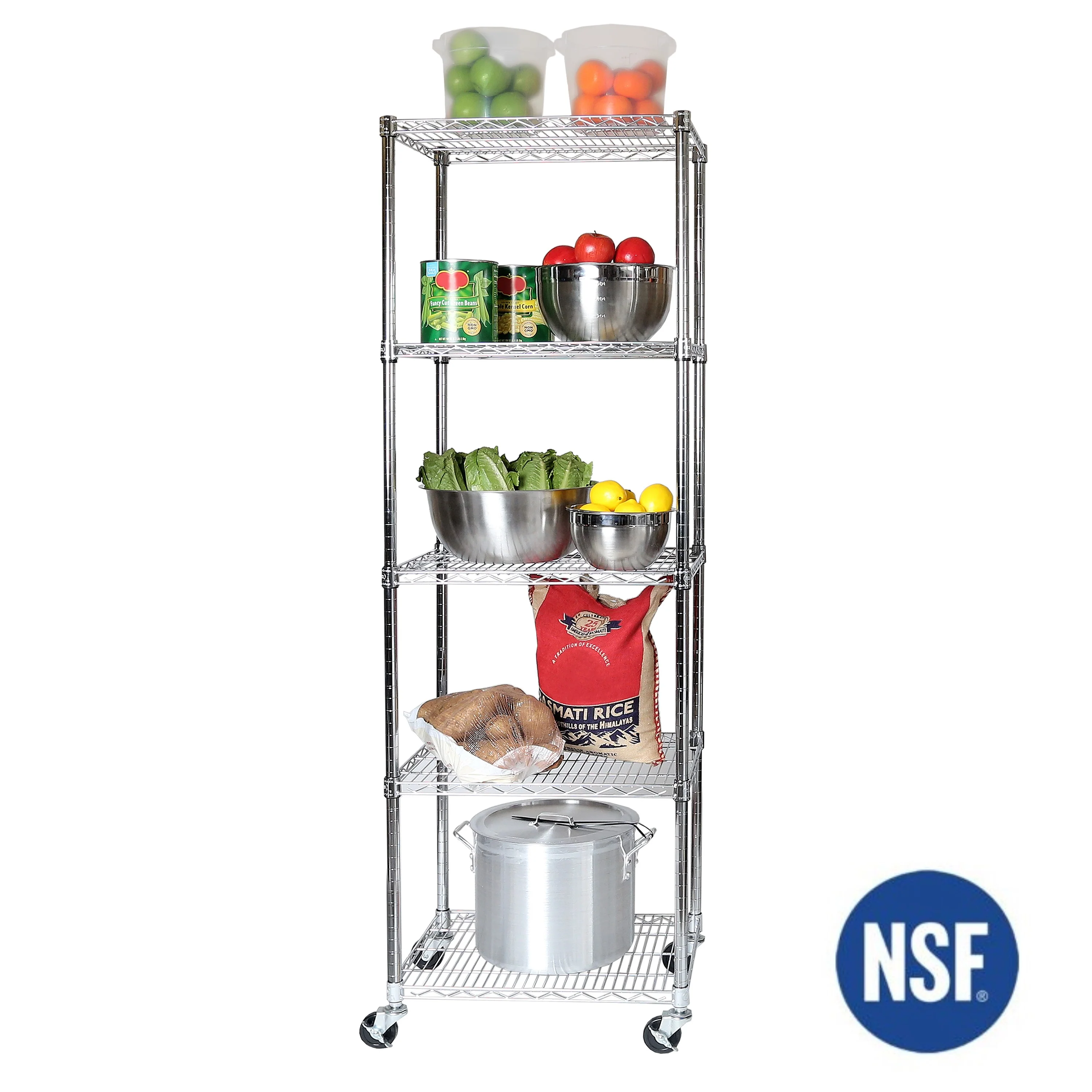 UltraDurable® 5-Tier NSF-Certified Steel Shelving - Image 4