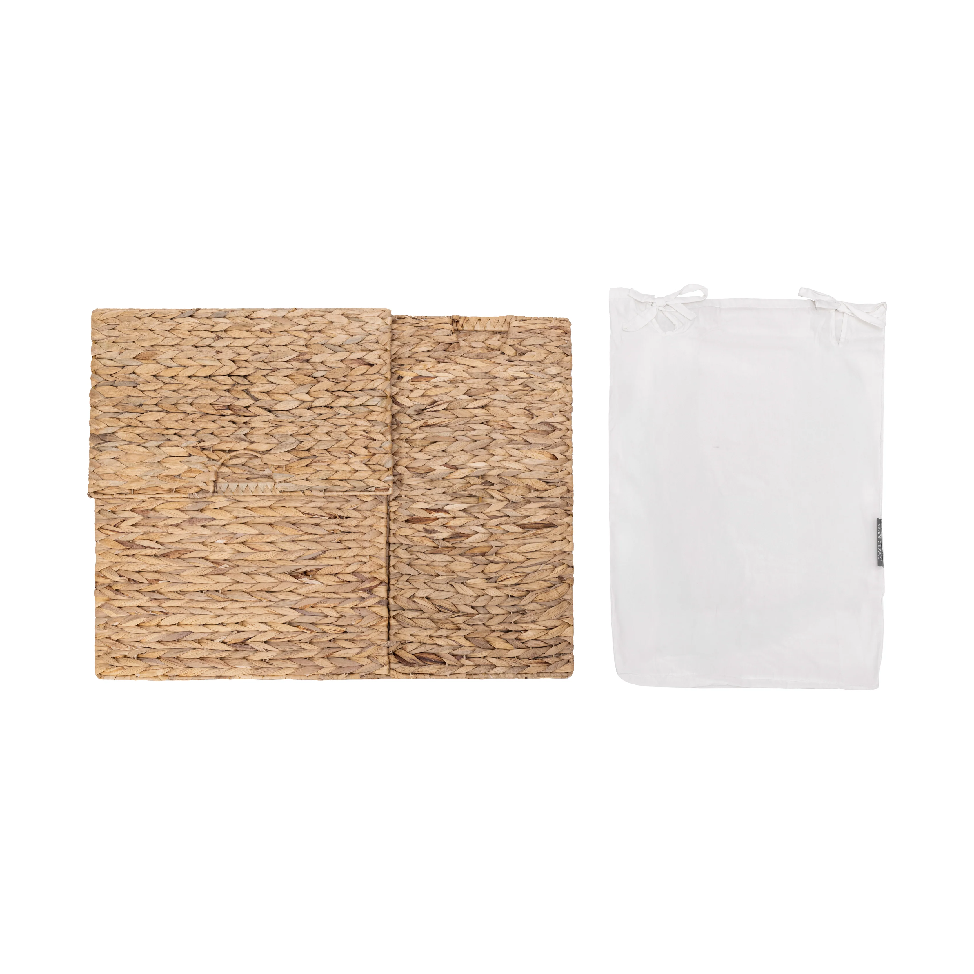 Natural Water Hyacinth Handwoven Lidded Laundry Hamper - Image 10