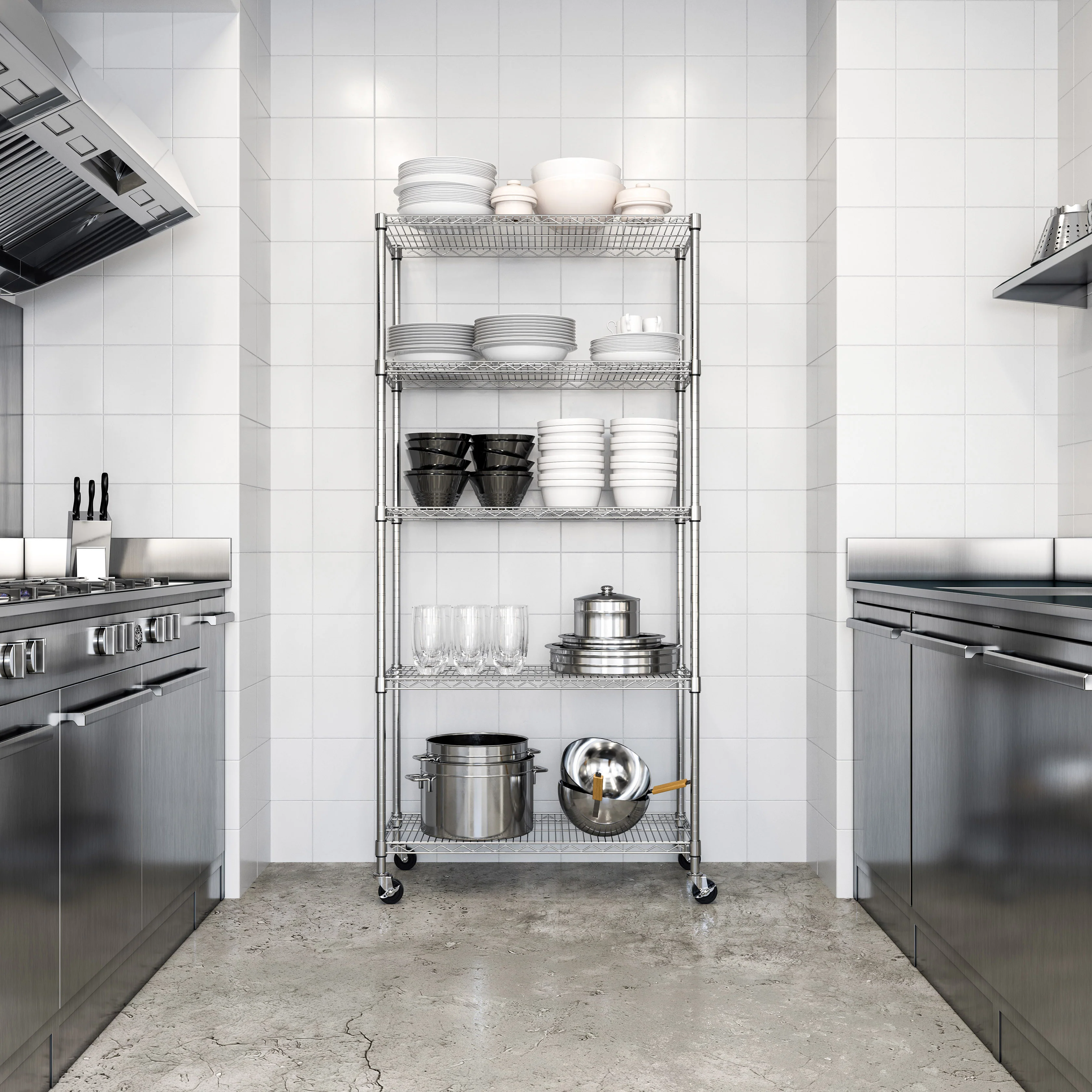 UltraDurable® 5-Tier NSF-Certified Steel Shelving - Image 10