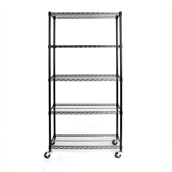 UltraDurable® 5-Tier NSF-Certified Steel Shelving, Black - Image 12