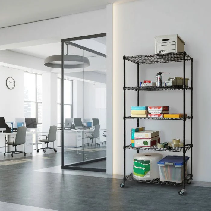 UltraDurable® 5-Tier NSF-Certified Steel Shelving, Black - Image 6