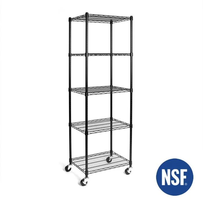 UltraDurable® 5-Tier NSF-Certified Steel Shelving, Black - Image 12