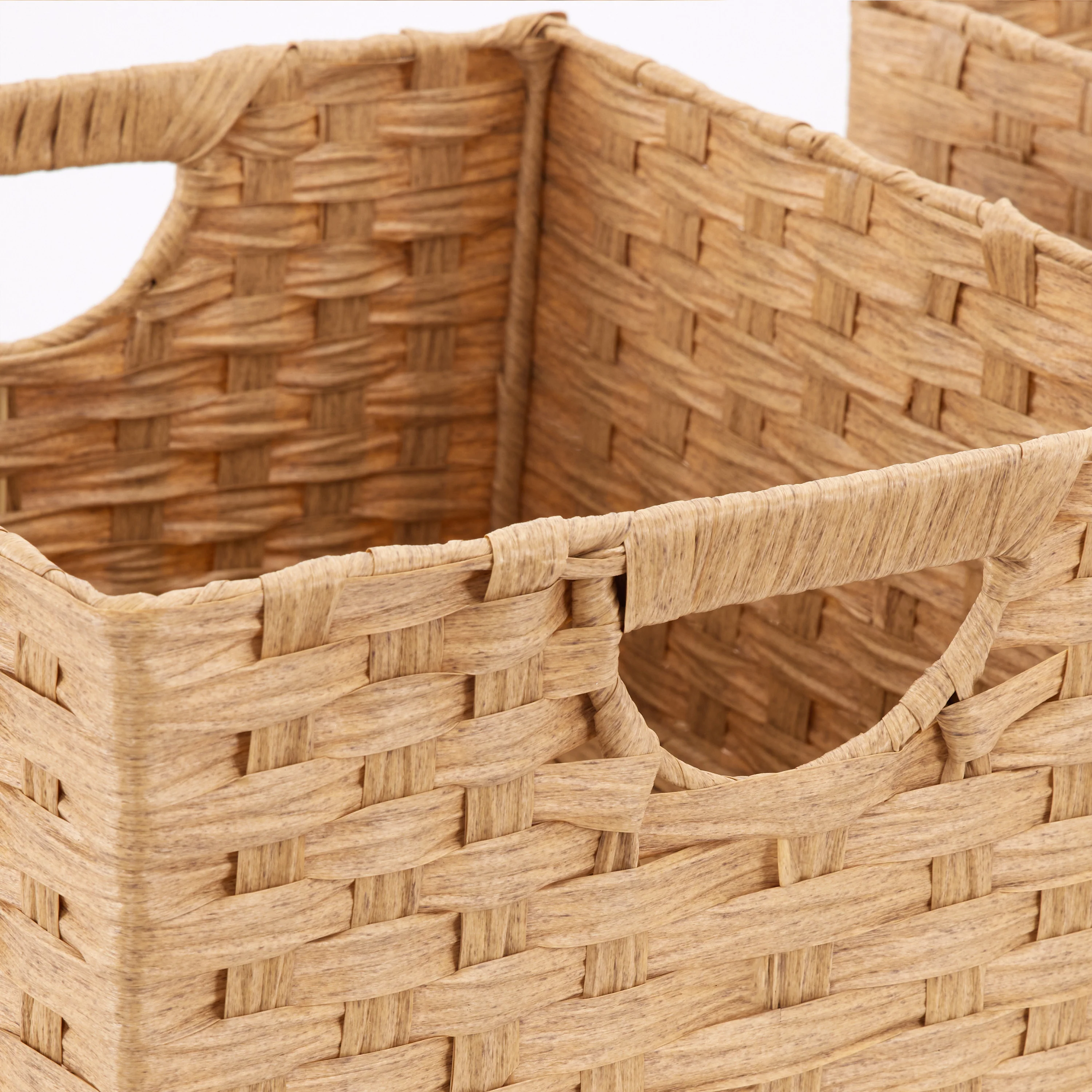 Handwoven Basket (2-Pack), Tan - Image 3