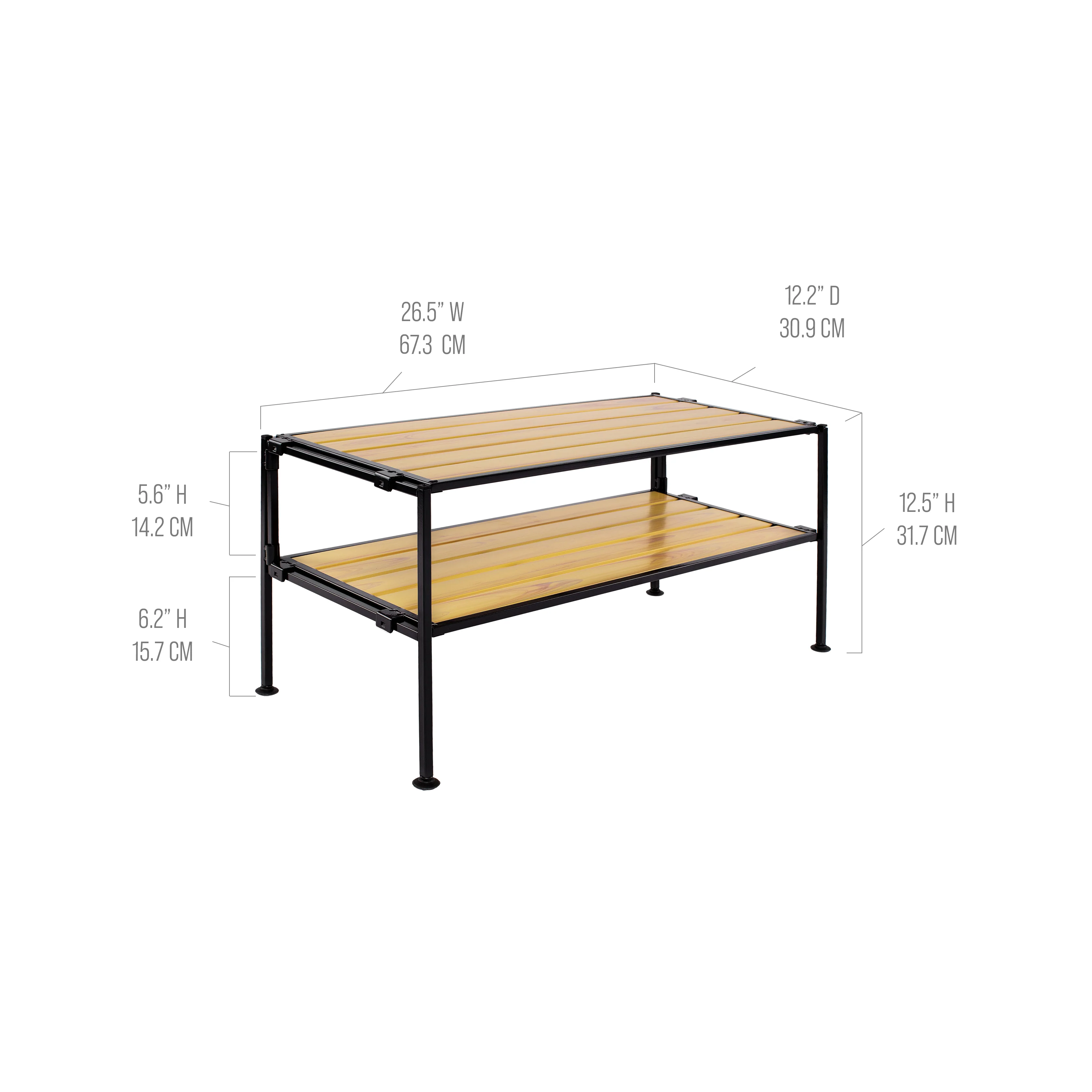 2-Tier Resin Shoe Rack, Aspen - Image 3