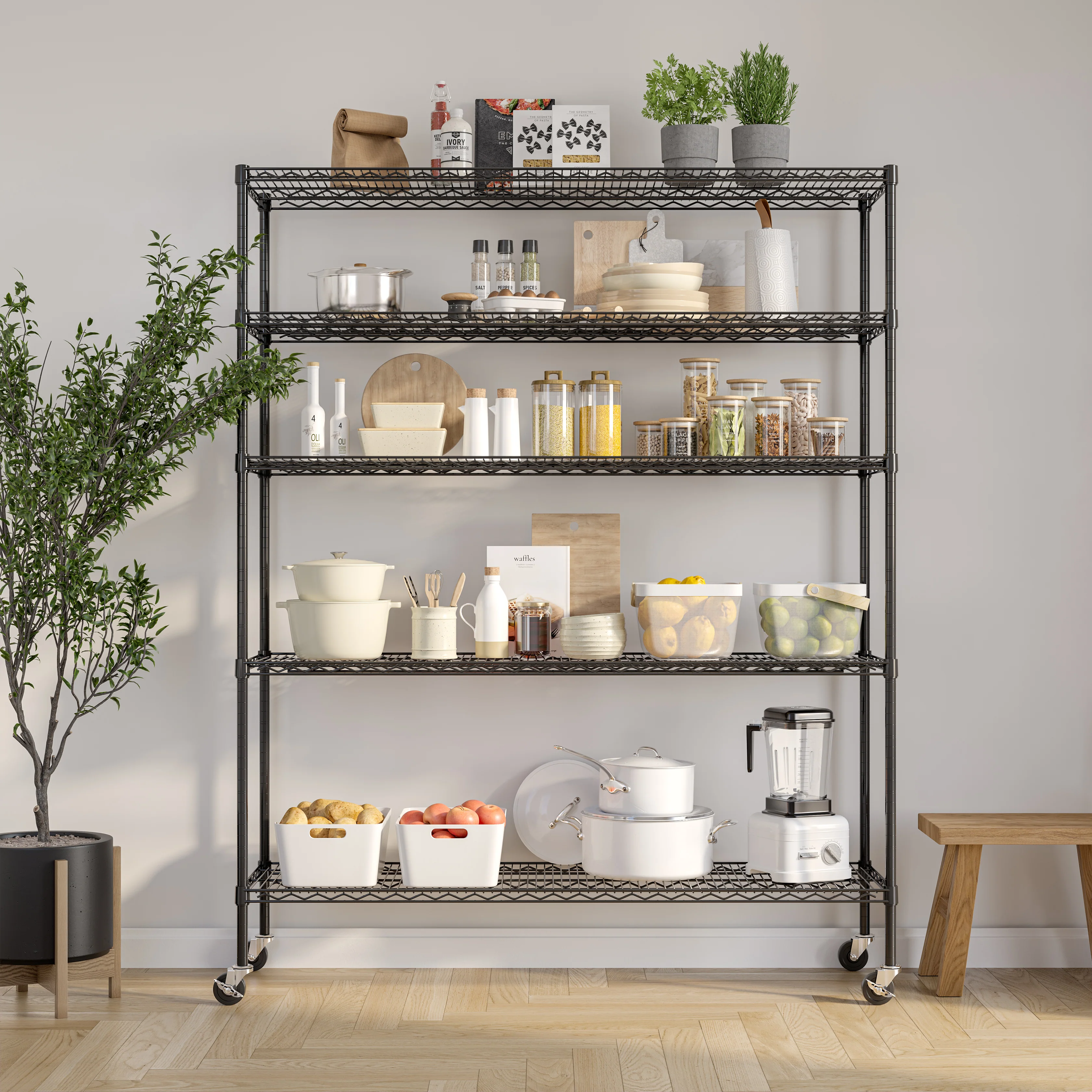 UltraDurable® 5-Tier NSF-Certified Steel Shelving - Image 17