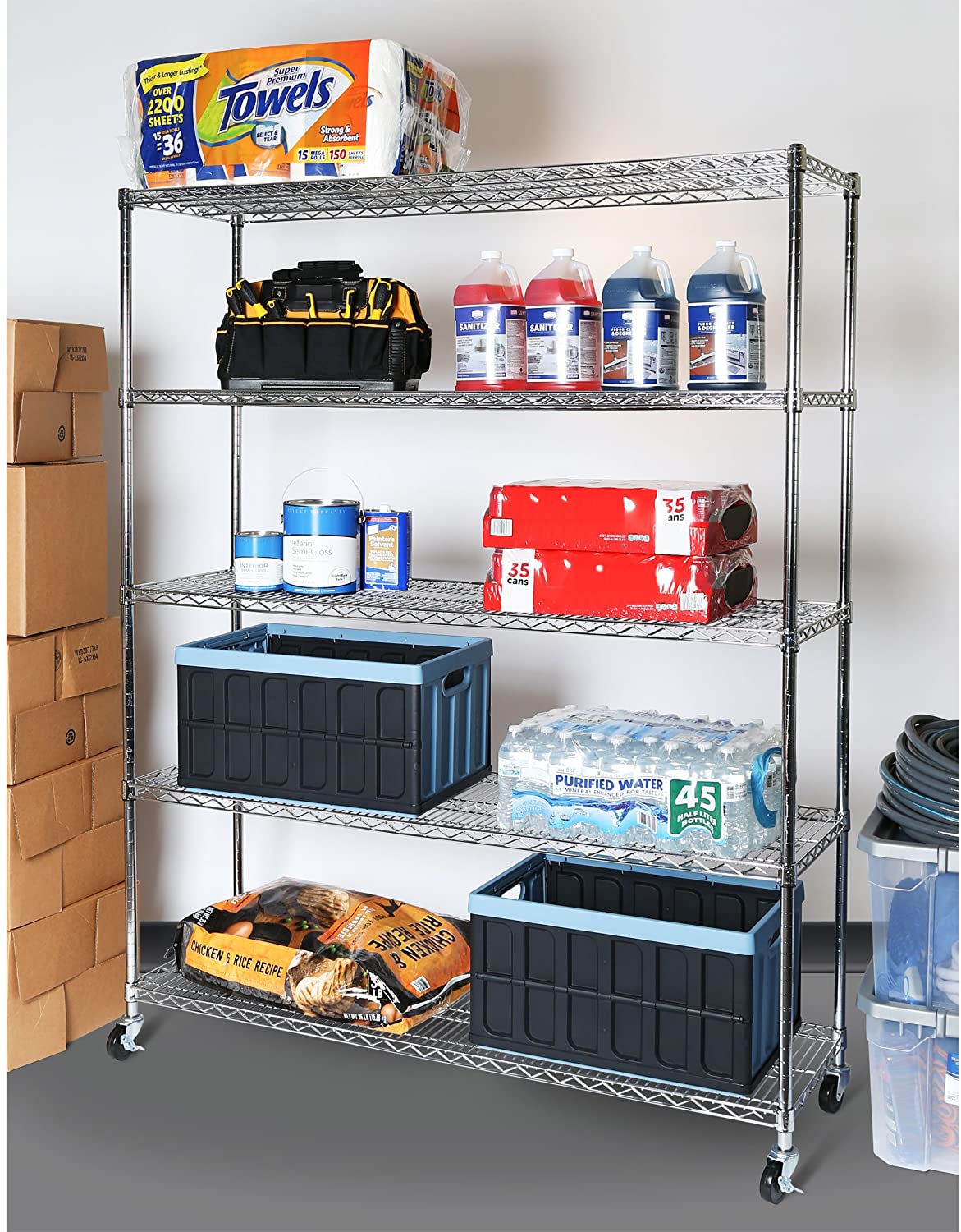 UltraDurable® 5-Tier NSF-Certified Steel Shelving - Image 6
